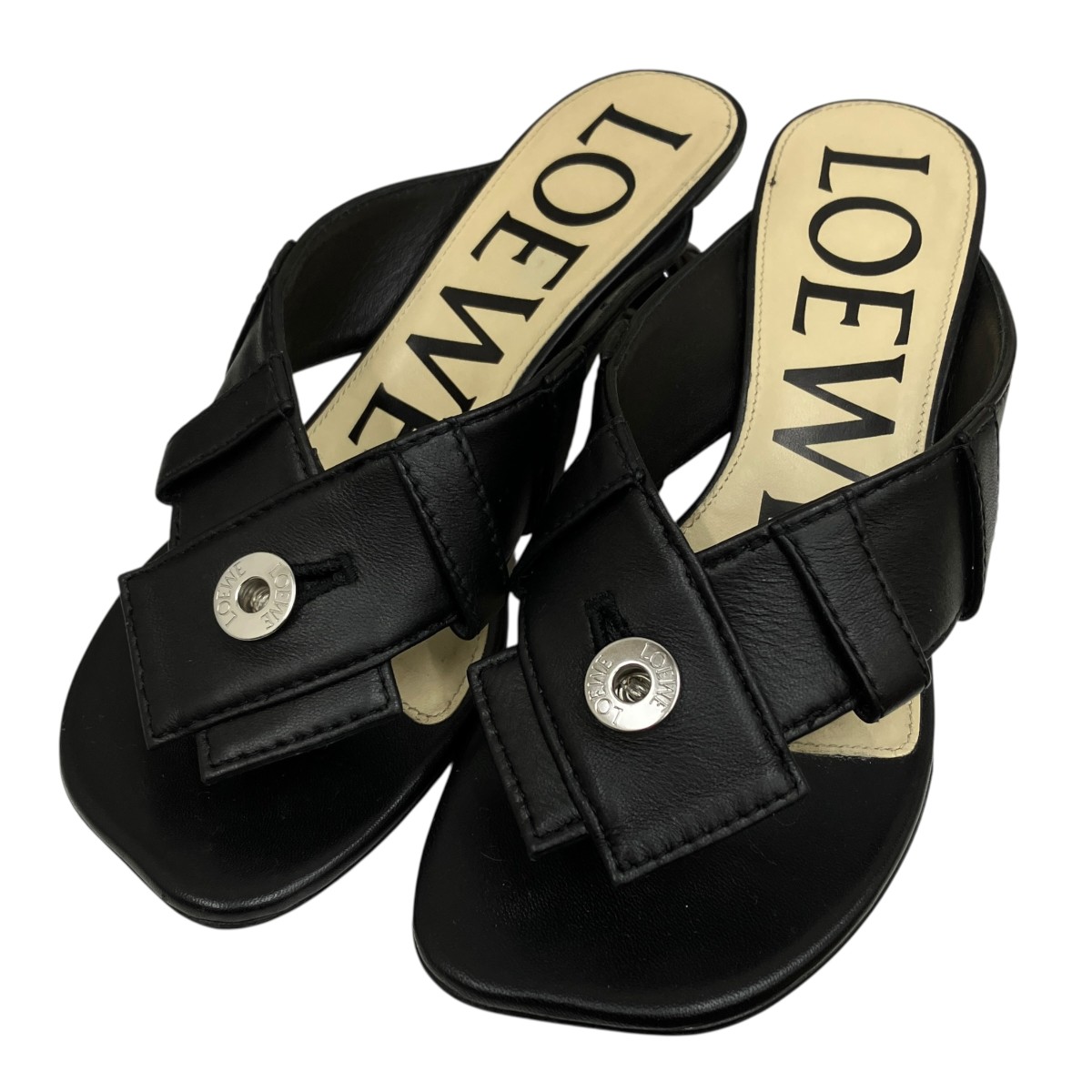 【中古】LOEWE Toy Panta 踵パンプス 865869915 黒いこと 大きさ：36(約23.0ｃｍ) 【260526】（ロエベ）