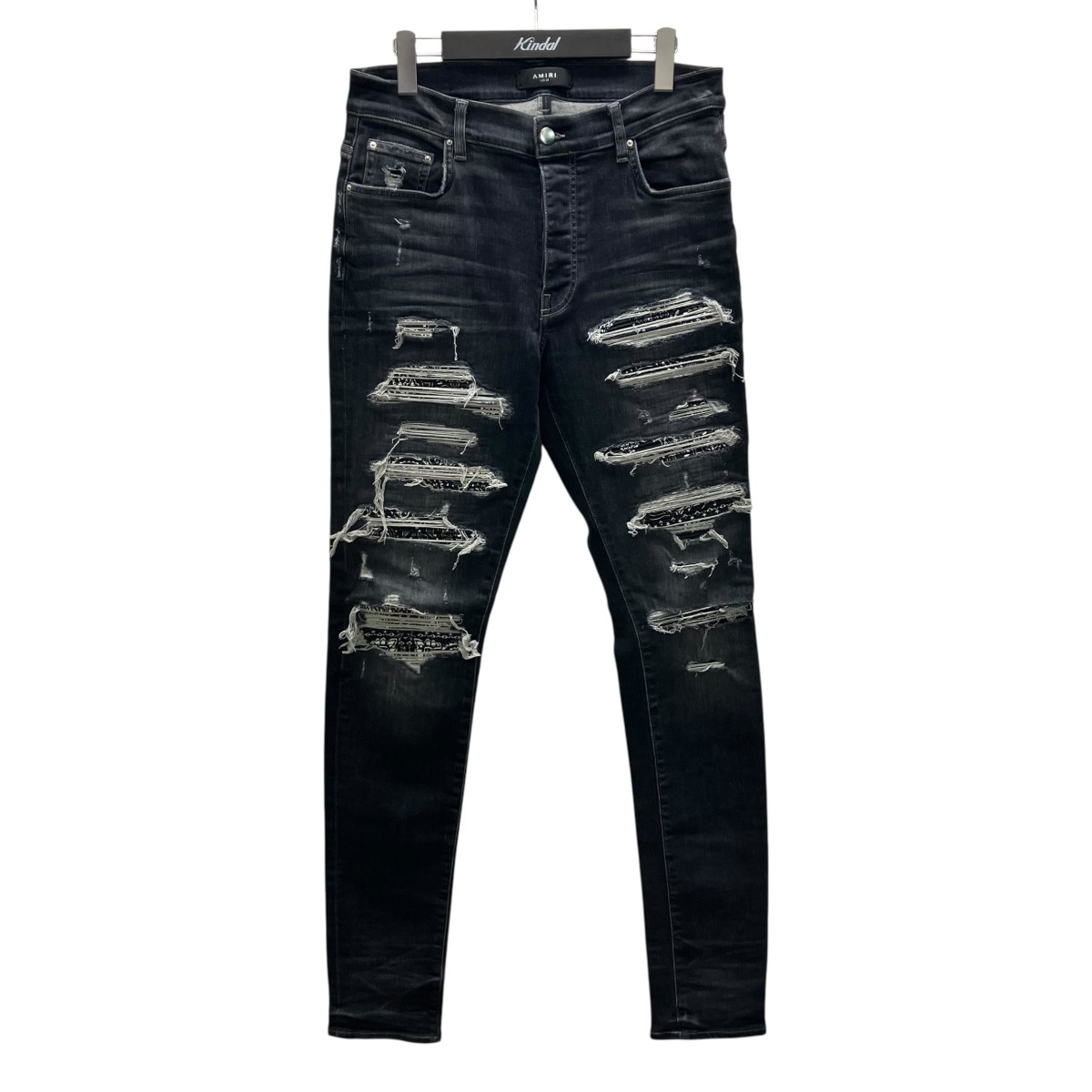 【中古】AMIRI スラッシャーデニムパンツ 黒いこと 大きさ：32 【260526】（アミリ）