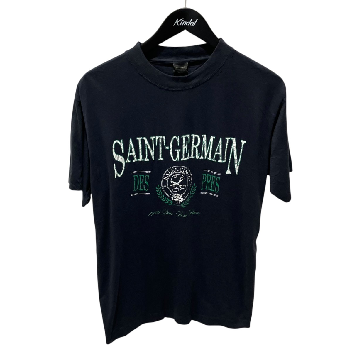 【中古】BALENCIAGA 自動車の街産業 SAINT GENTLEMAN ティーシャツ 809122 米国海軍 大いさ：S 【260526】（バレンシアガ）