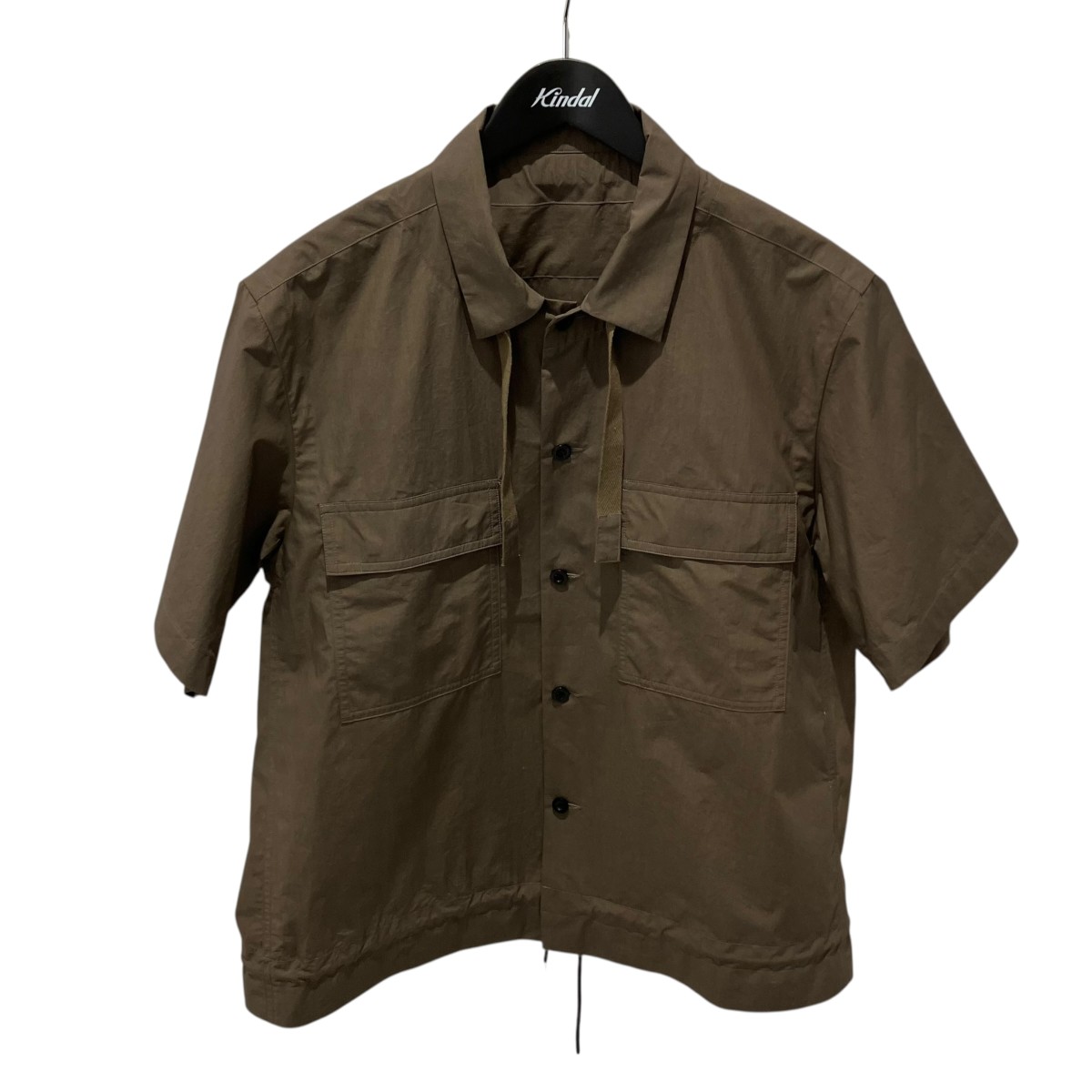 【中古】sacai 26SS Cotton Typewriter Shirt 半袖ティーシャツ 26-03922M オリーブ 大いさ：1 【260526】（サカイ）