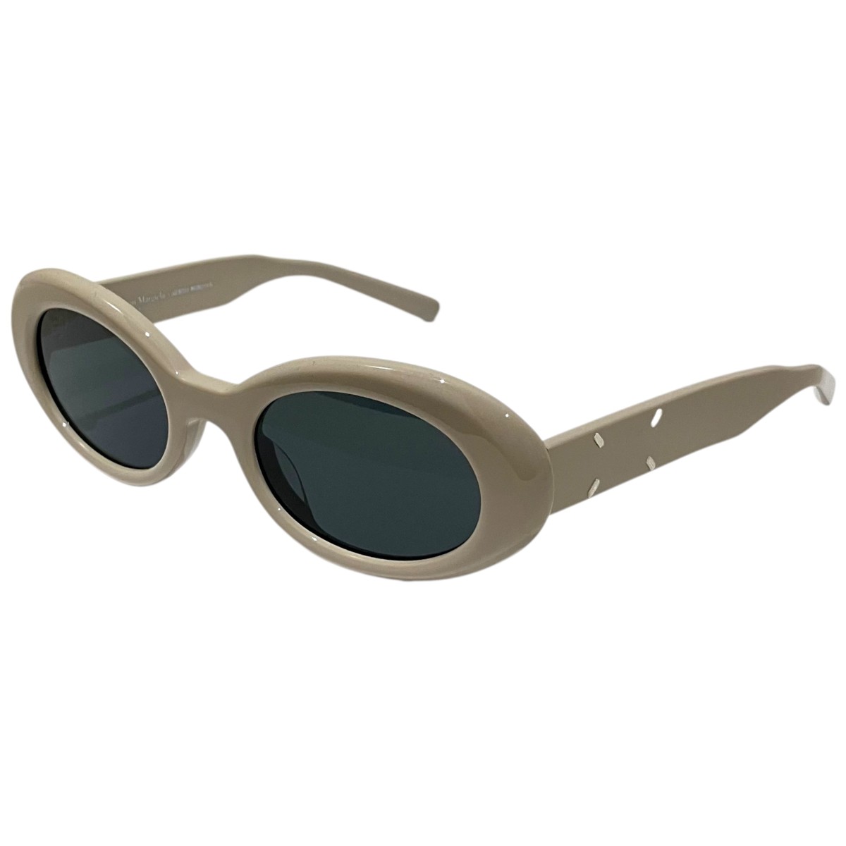 【中古】GENTLE MONSTER×Maison Margiela 【MM005】 黒眼鏡 S34YC0144 SV0286 皮膚軟化剤 大きさ：52□23－145 【260526】（ジェントルモンスター×メゾンマルジェラ）