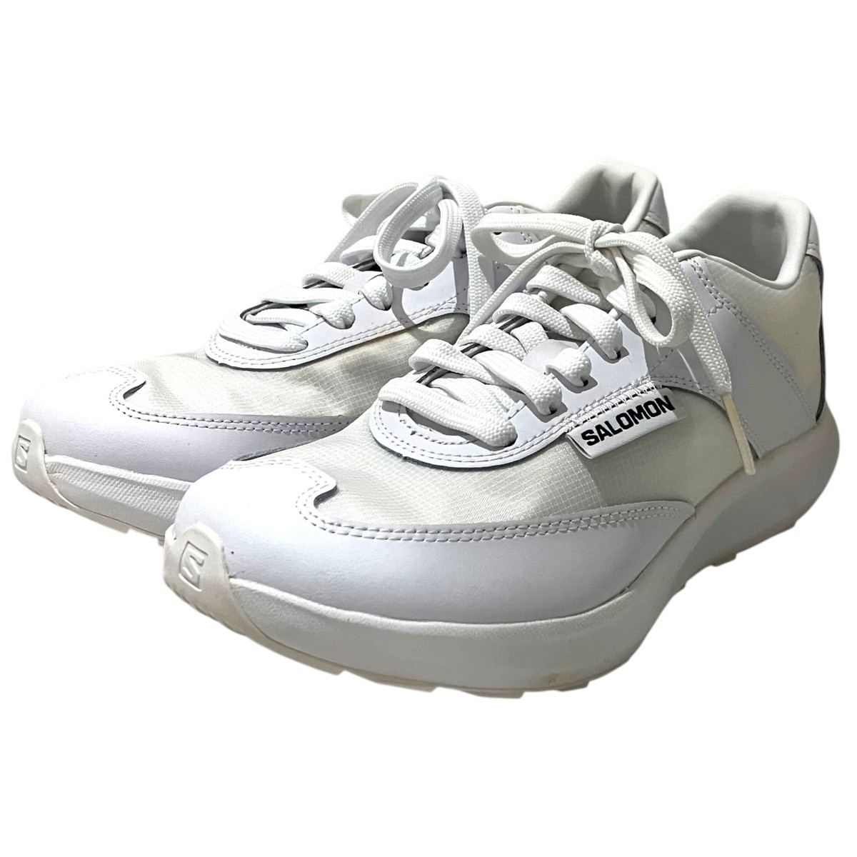 【中古】COMME des GARCONS×SALOMON ローカットスニーカー 471625 白いこと 大きさ：24糎 【260526】（コムデ給仕×サロモン）