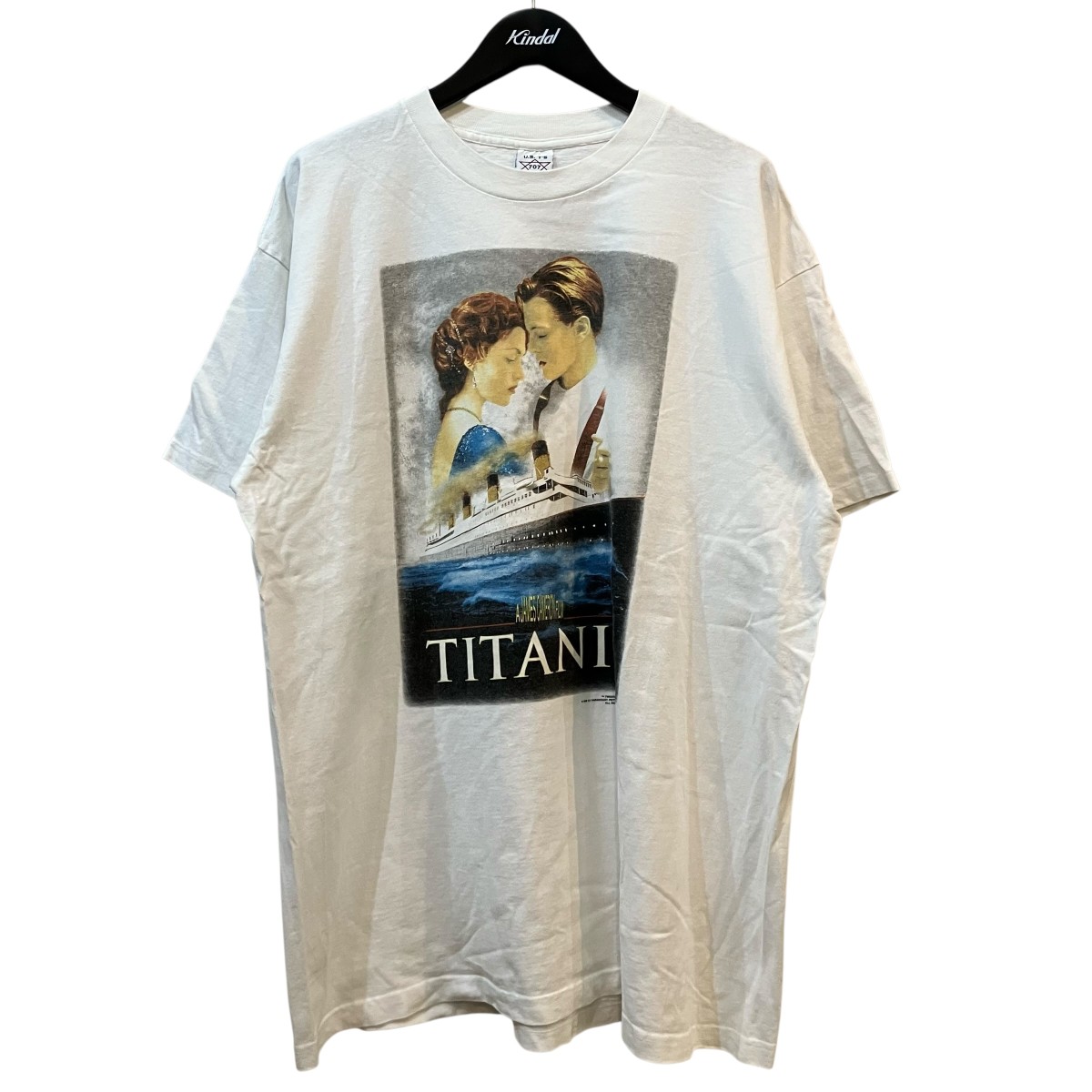【中古】NO BRAND 90s タイタニックプリントプルオーバー 白いこと 大きさ：XL 【270526】（否ブランド名）