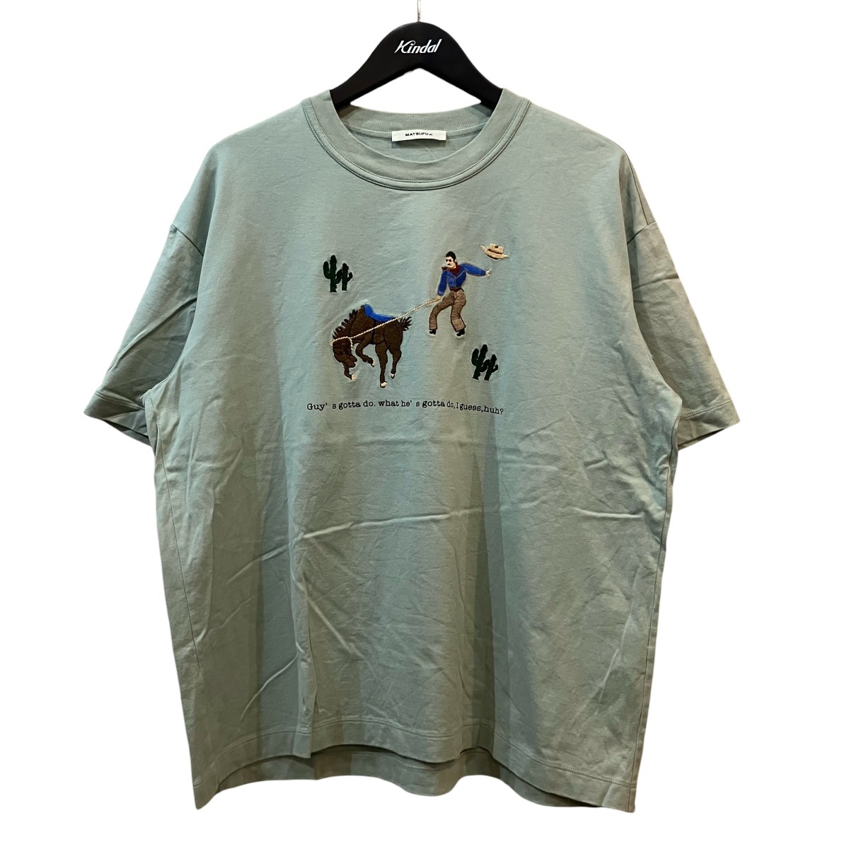 【中古】MATSUFUJI 25SS 「Embroidery Short Sleeve T-shirt」 刺しゅうティーシャツ M251 0704 岩礁 大いさ：3 【270526】（マツ科フジ）