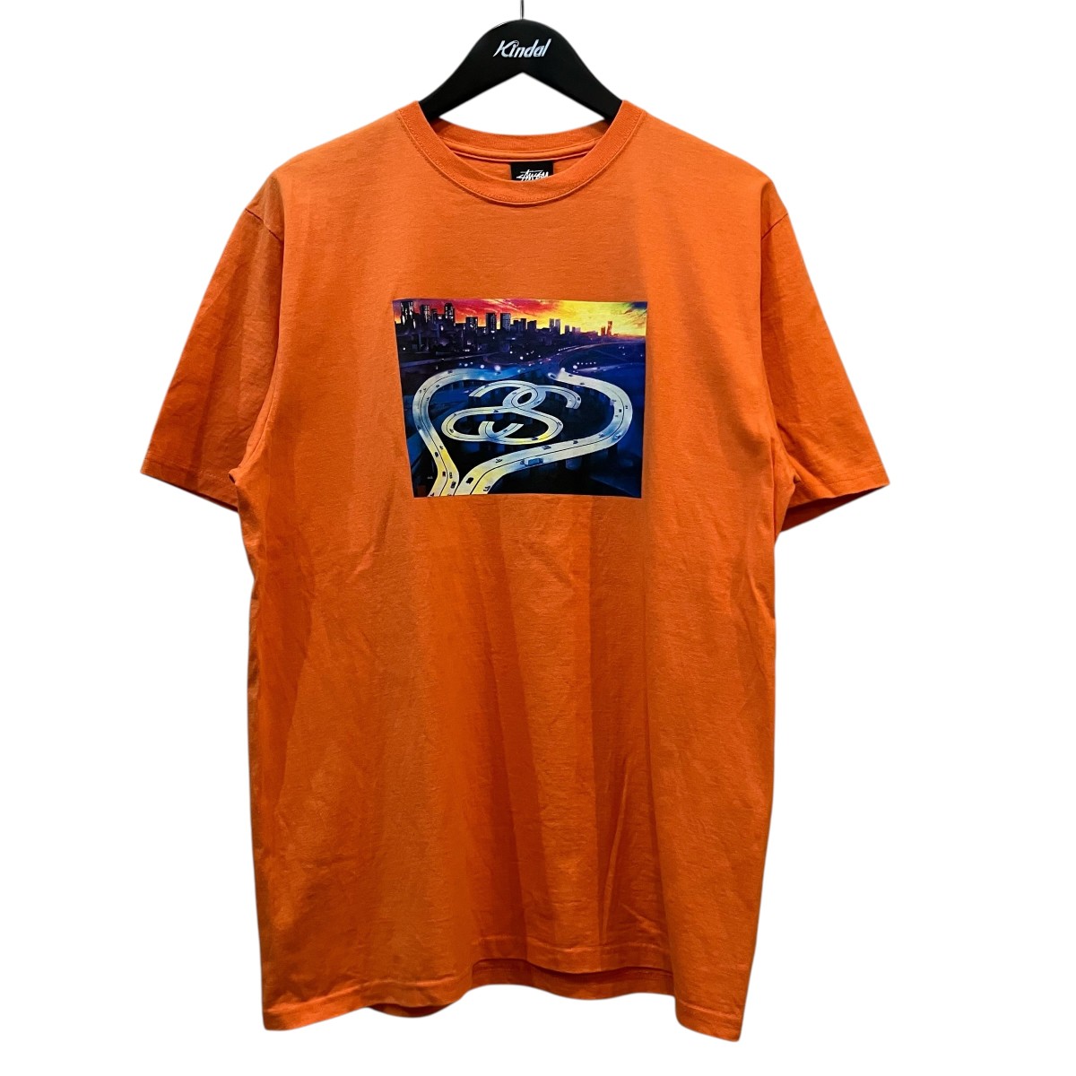 【中古】stussy 刷り上げるプルオーバー オレンジ色 大きさ：M 【270526】（ステューシー）