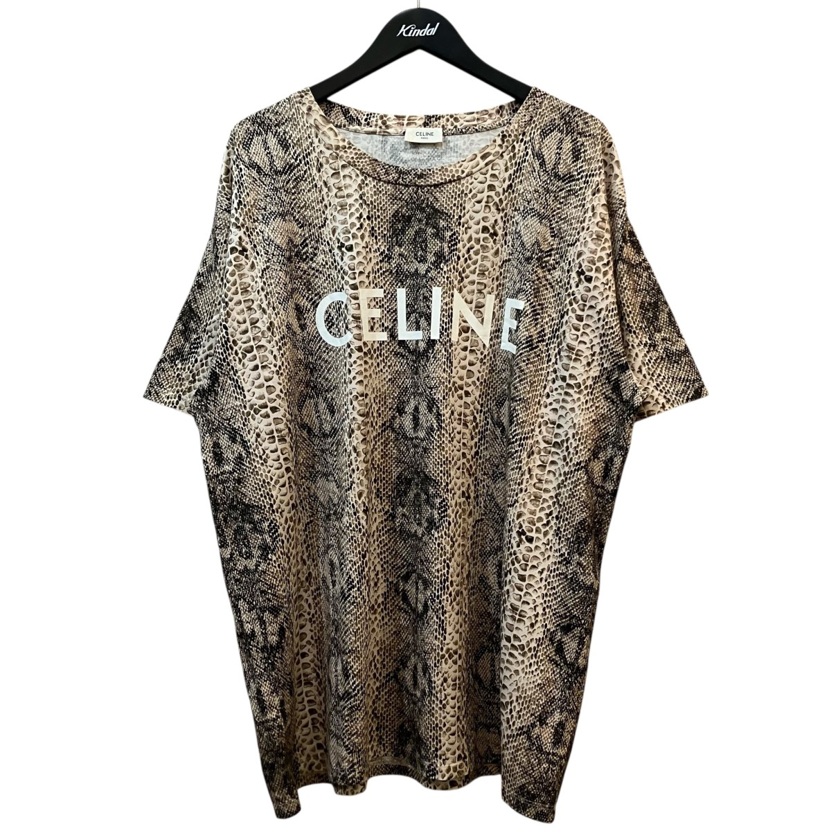 【中古】CELINE サーペントパイソンプリントプルオーバー 2X681307H 薄墨色 大きさ：XL 【270526】（セリーヌ）
