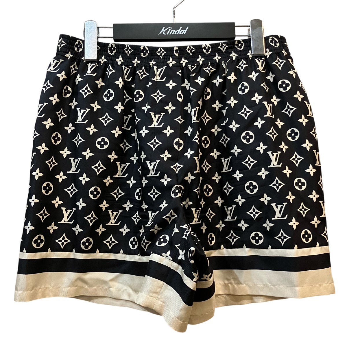 【中古】LOUIS VUITTON モノグラムシルクショートパンツ RW228B TR0 FNPO79 黒いこと 大きさ：40 【270526】（ルイヴィトン）