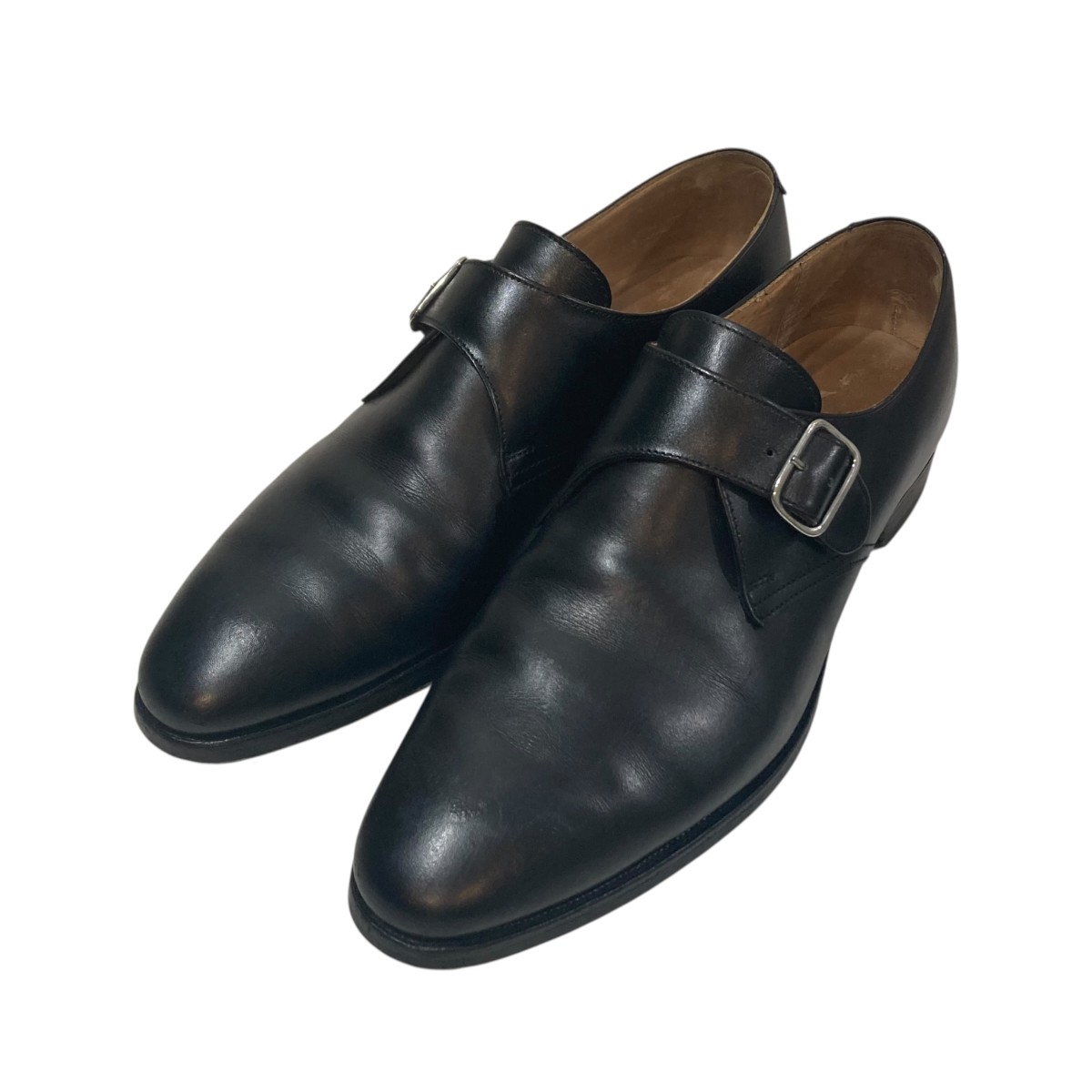 【中古】Crockett ＆ Jones MALVERN なめし革シューズ 黒いこと 大きさ：6 1/2E 【270526】（クロ毛布＆ジョーンズ）