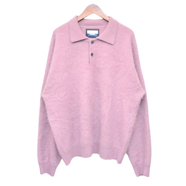 【中古】MAISON SPECIAL 2025AW Super140 Brushed Extra Fine Merino Wool Polo Shirt プルオーバー メリノウールニットポロシャツ 11252361323 さくら色 大きさ：02 【260526】（メゾンスペシャル）