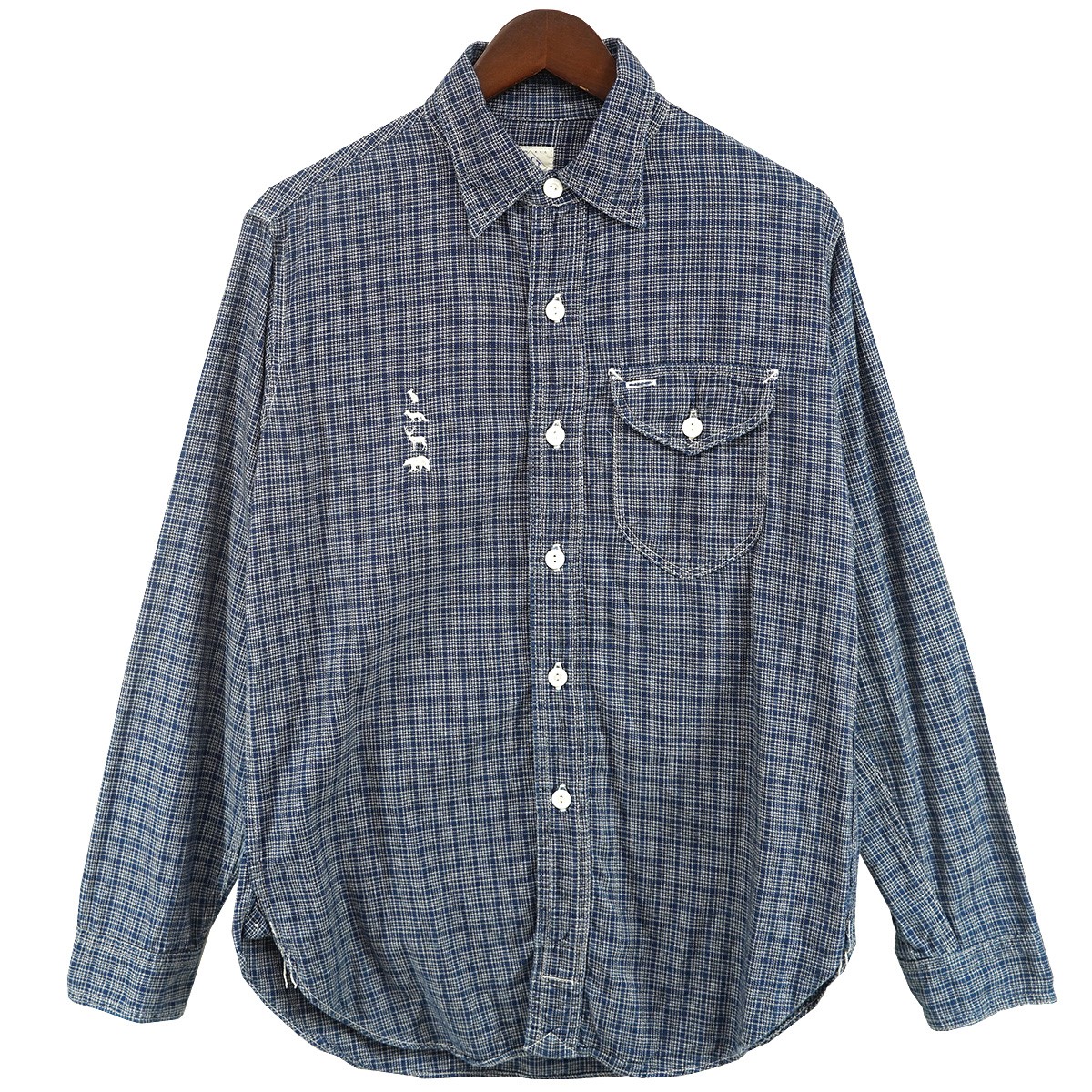 【中古】POST O’ALLS×MOUNTAIN RESEARCH 協調主義 デッド買い溜める 読み合わせる プルオーバー 米国海軍 大きさ：S 【260526】（ポストオーバーオールズ×牟礼問い合わせ）
