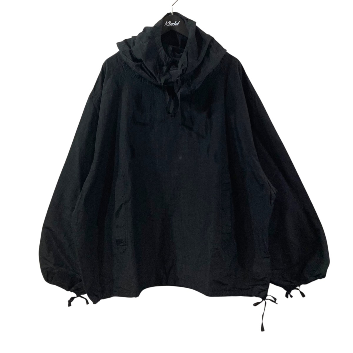 【中古】COMOLI 26SS 下唇立ちふさがる スモックパーカ スモーキングジャケットパーカー D01-01039 黒いこと 大きさ：3 【260526】（コモリ）