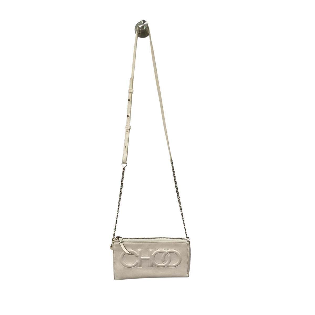 【中古】JIMMY CHOO ショルダーバッグ 象牙色 【260526】（ジミーチュウ）