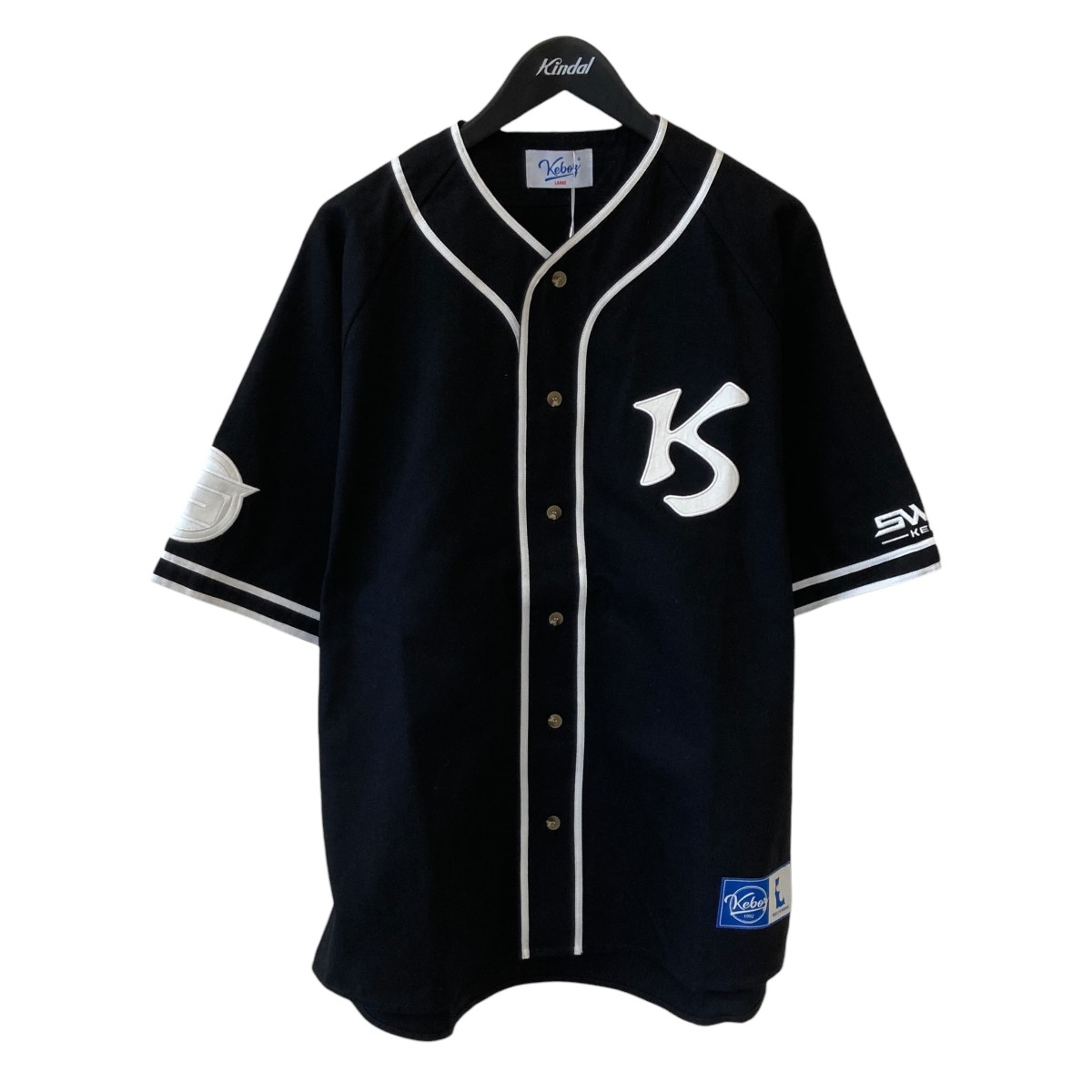 【中古】KEBOZ 野球プルオーバー KBZ25FW137 黒いこと×白いこと 大きさ：L 【270526】（ケボズ）