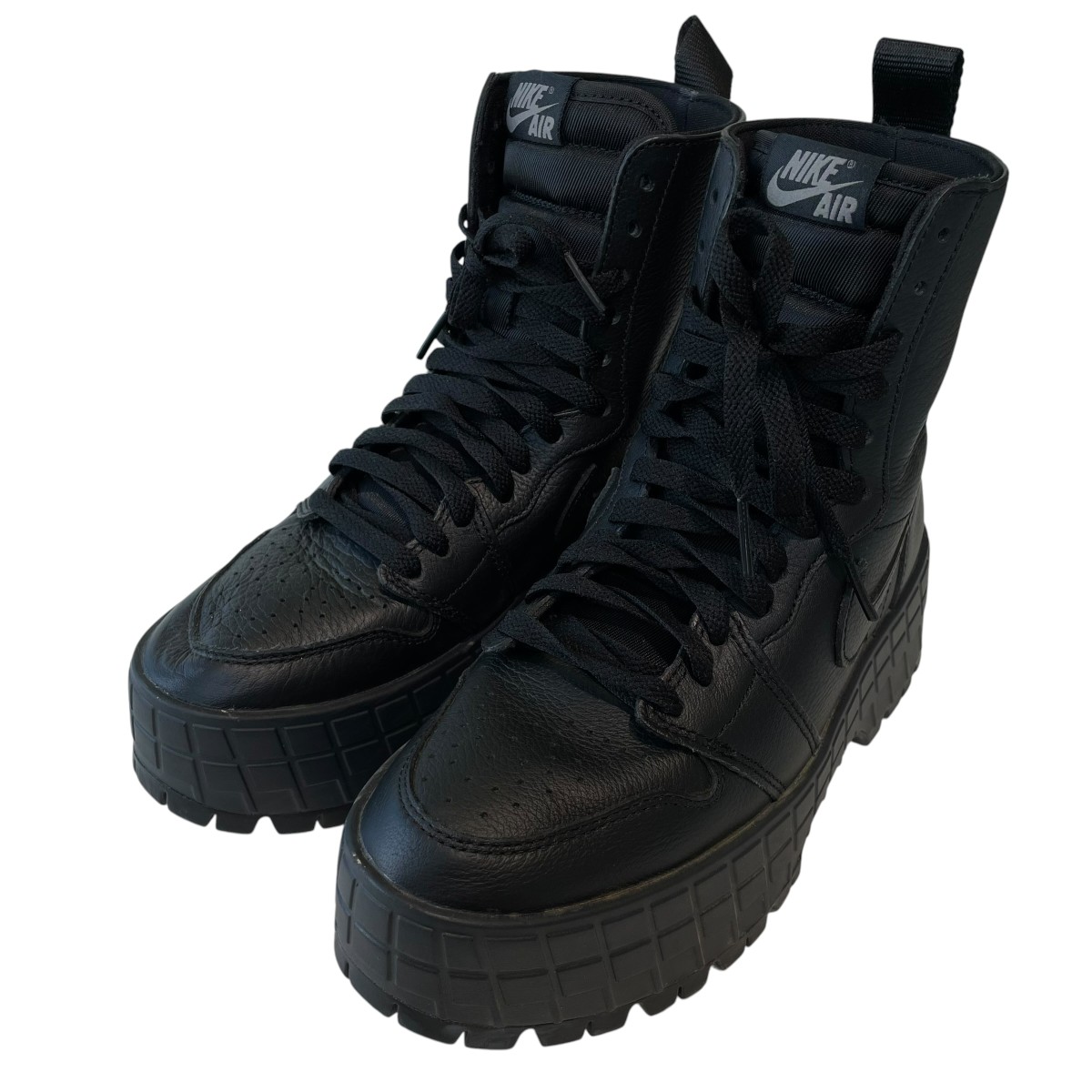 【中古】NIKE WMNS AIR JORDAN 1 BROOKLYN ブーツ FJ5737-001 黒いこと 大いさ：24コマーシャル 【270526】（ナイキ）