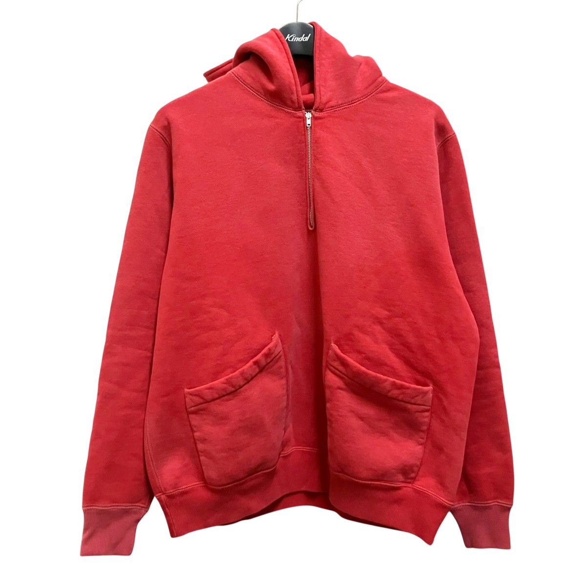 【中古】A．PRESSE Vintage Sailor Hood Half Zip Sweatshirt ハーフジップパーカー 26SAP 05 13 赤いこと 大きさ：2 【270526】（アプレッセ）