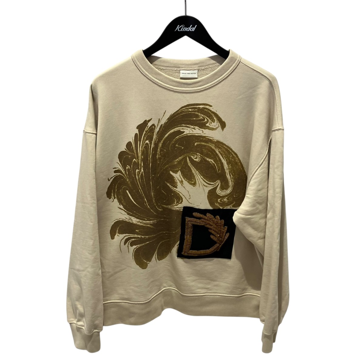 【中古】DRIES VAN NOTEN 25SS 汗水 021166-1610-103 ベージュ 大きさ：XXS 【270526】（ドリスヴァンノッテン）