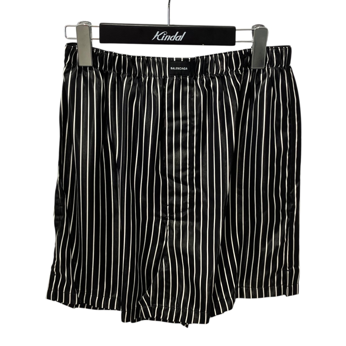 【中古】BALENCIAGA　ストライプショートパンツ ショートパンツ 673304 ブラック&times;ホワイト サイズ：XS 【270526】（バレンシアガ）｜ブランド古着のカインドオル