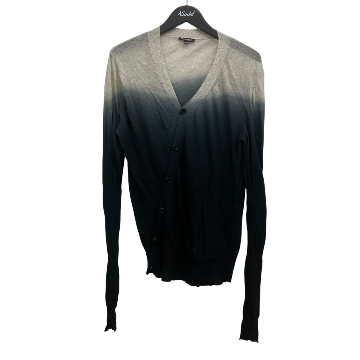 【中古】ANN DEMEULEMEESTER グラデーションニットカーディガン 黒いこと 大きさ：XXS 【270526】（アンドゥムルメステール）