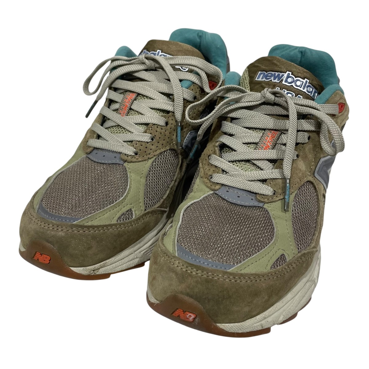 【中古】NEW BALANCE×Bodega スニーカー M990BD3 MADE IN USA オリーブ・緑であること他 大いさ：25糎 【270526】（ニュー平衡にする）