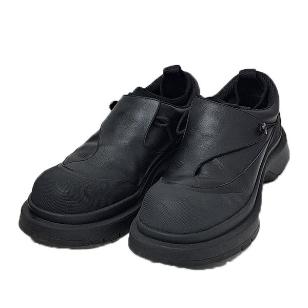 【中古】COMMON DIVISOR THE SVARTA Boots なめし革スニーカー 黒いこと 大きさ：43 【270526】（コモンディバイザー）