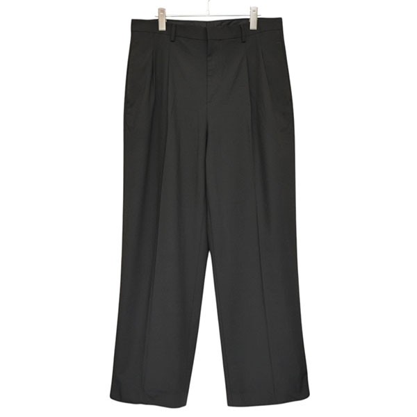 【中古】Calvin Klein Pleated Wide Leg Trouser タックワイドスラックスパンツ 4LD908G 黒いこと 大きさ：32 【270526】（カルバンクライン）