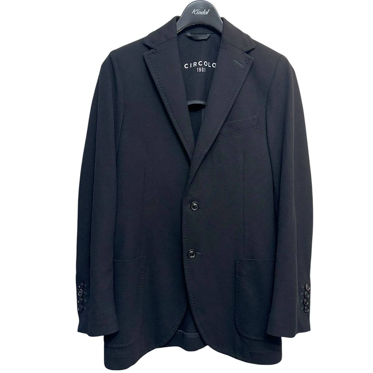 【中古】Circolo 1901 鹿の子プルオーバー上衣 2104-334001 黒いこと 大きさ：42 【270526】（チルコロ）