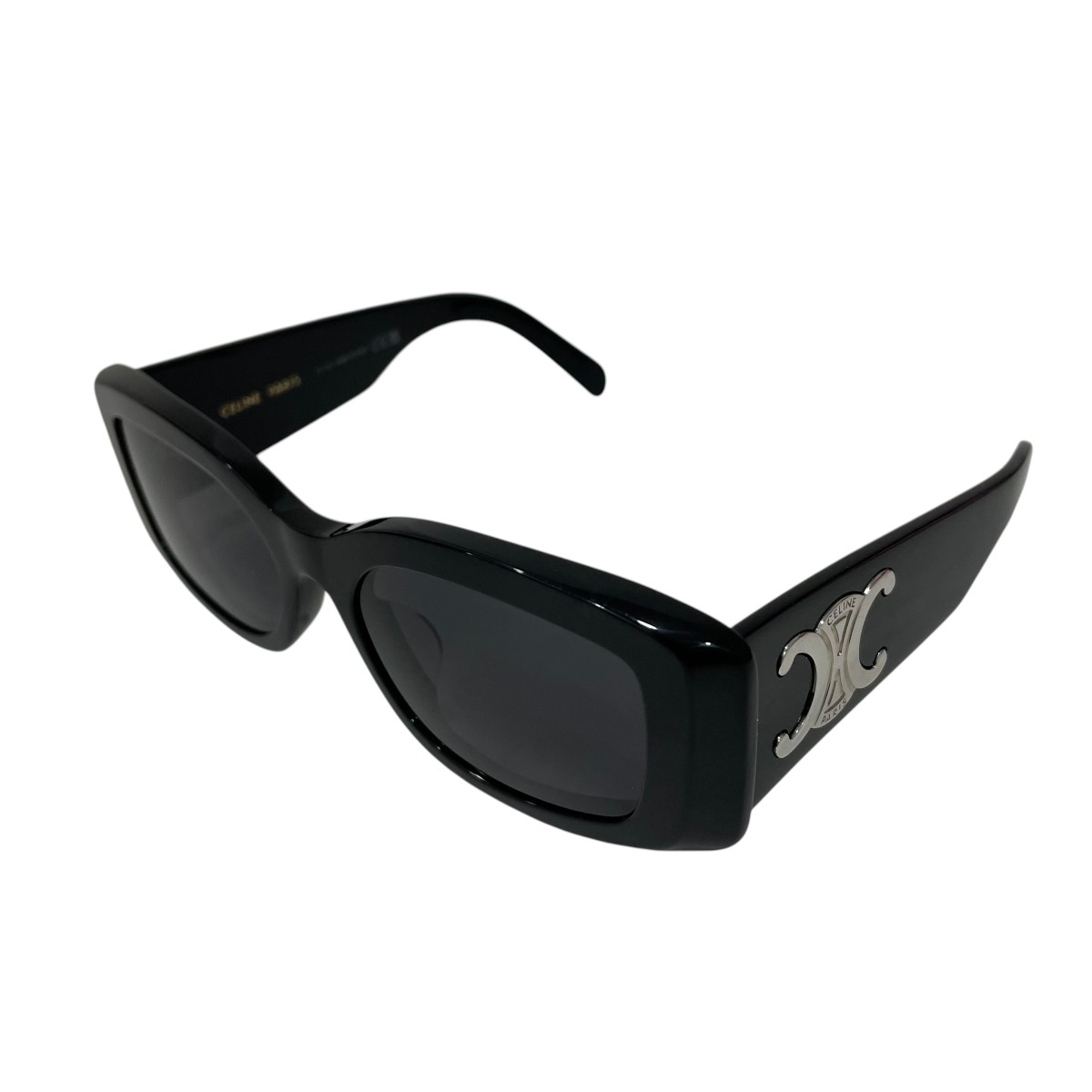 【中古】CELINE トリオンフ 独居室枠組み 金属元素ロゴタイプ 黒眼鏡 CL40282U 黒いこと 【280526】（セリーヌ）