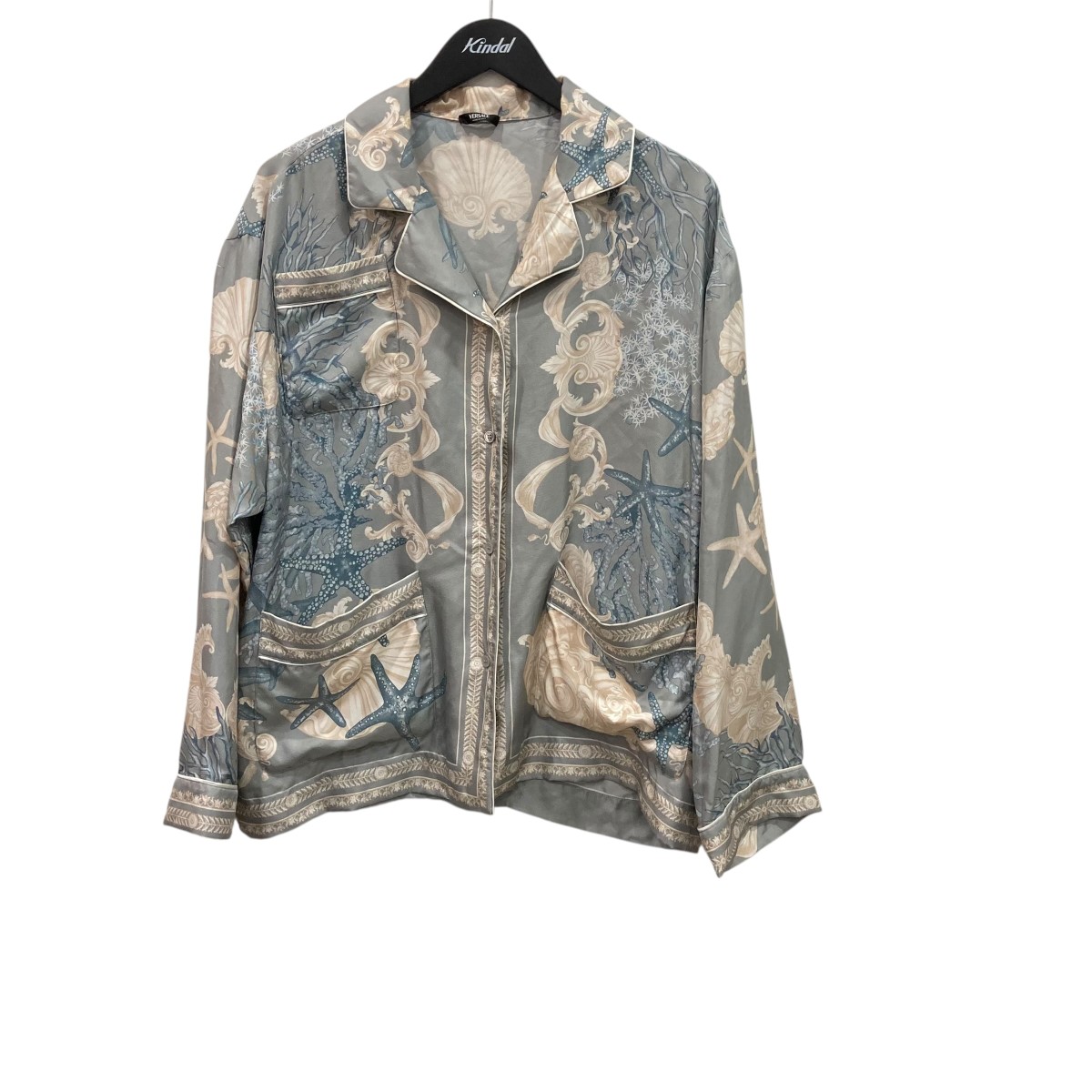 【中古】VERSACE プルオーバー 1A11526／1016146 白いこと×青色 大きさ：36 【280526】（ヴェルサーチ）