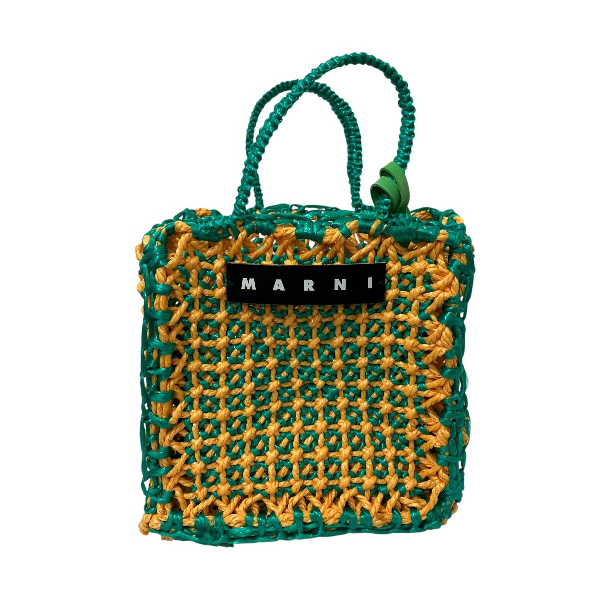 【中古】MARNI JURTA BAG 御徒面子 黄色×緑であること 【280526】（マルニ）
