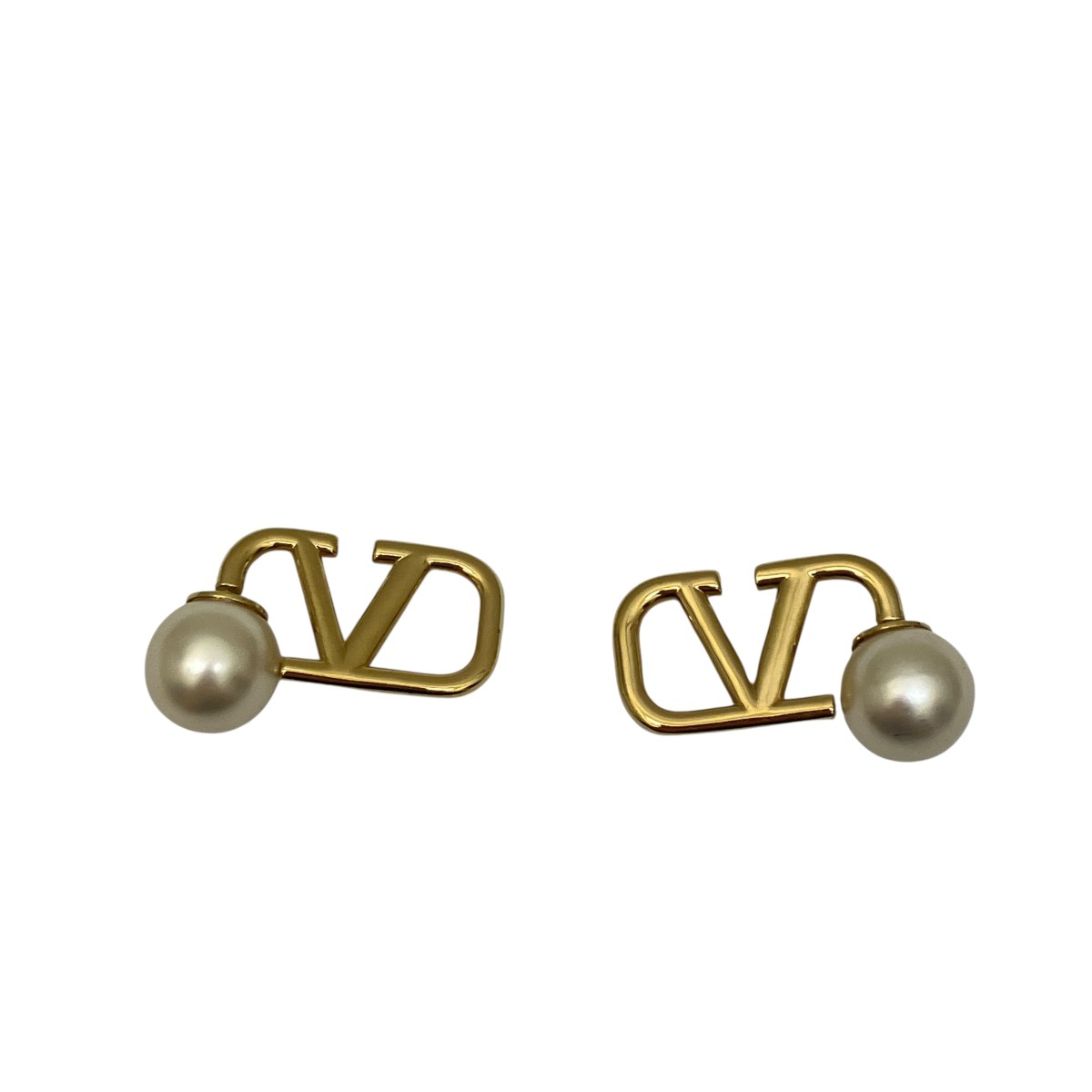 【中古】VALENTINO Vロゴシグネチャー ピアス ゴールド 【280526】(ヴァレンチノ)|ブランド古着のカインドオル