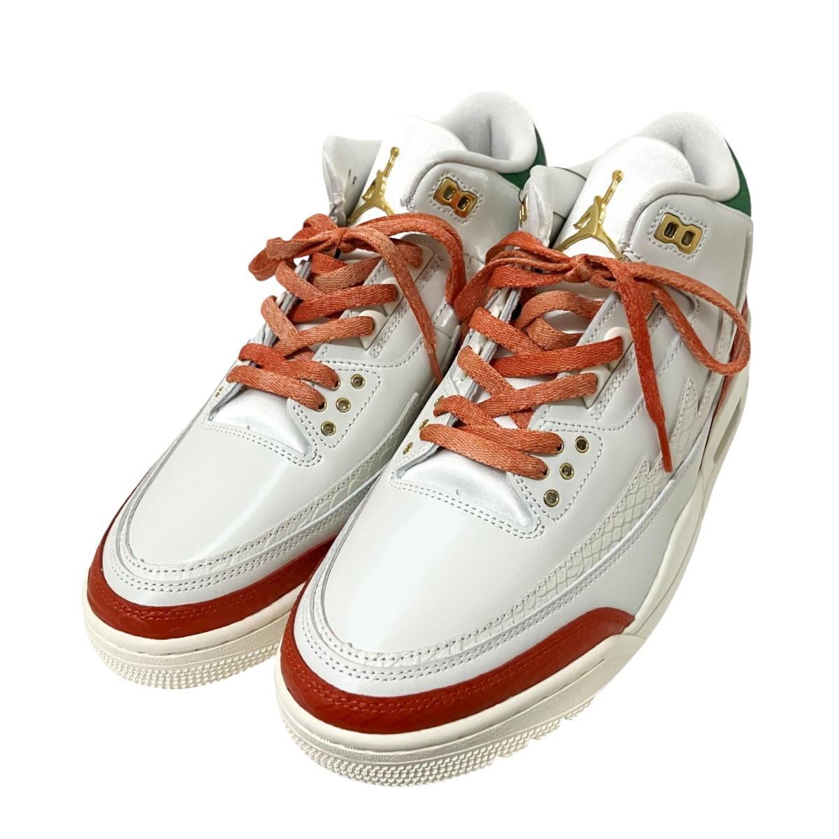 【中古】NIKE AIR JORDAN 3 RETRO MEX スニーカー IO1752 100 白いこと×オレンジ色×緑であること 大きさ：28.5珊 【280526】（ナイキ）