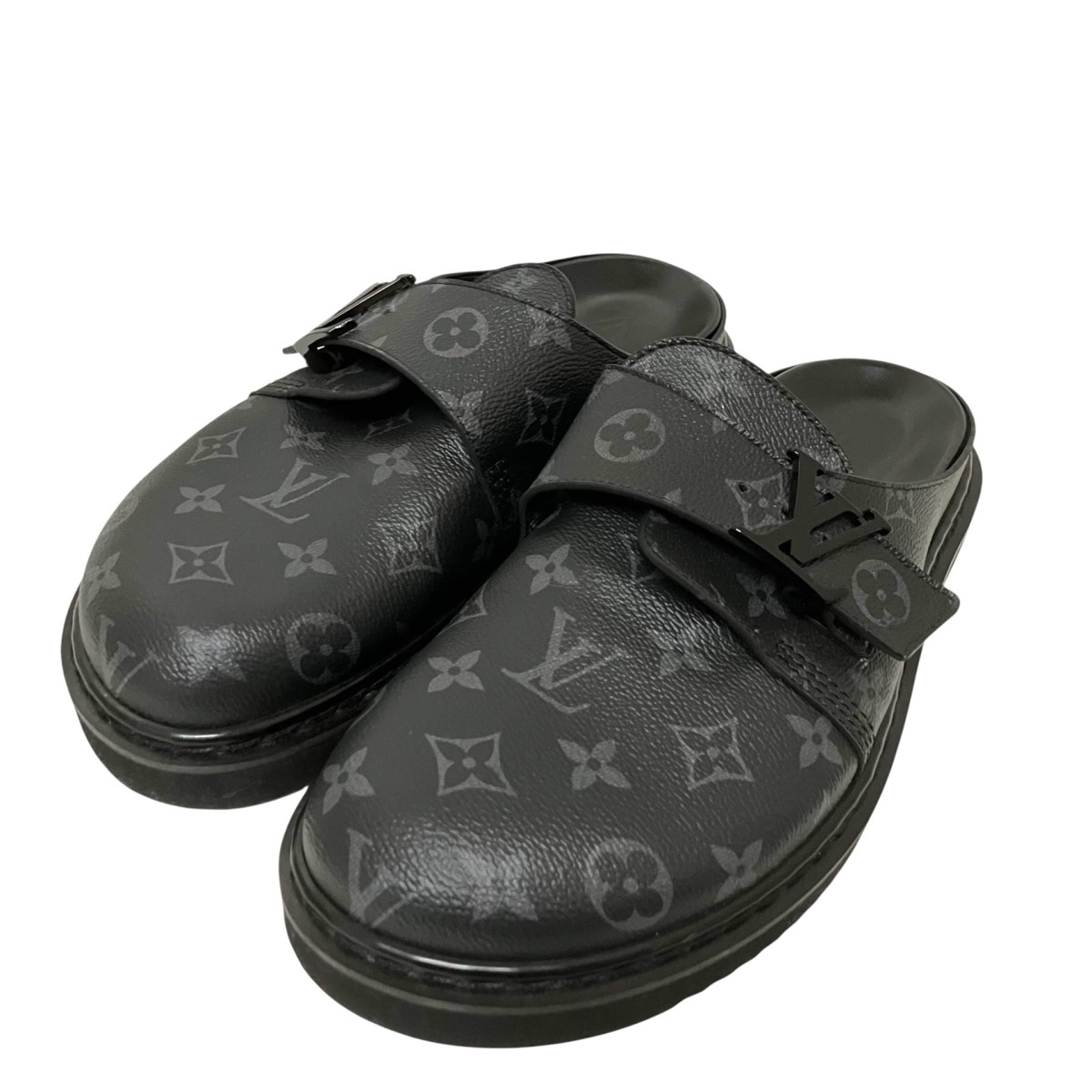 【中古】LOUIS VUITTON イージーライン・ミュール モノグラム クロッグサンダル FD0231 黒いこと 大きさ：8 【280526】（ルイヴィトン）