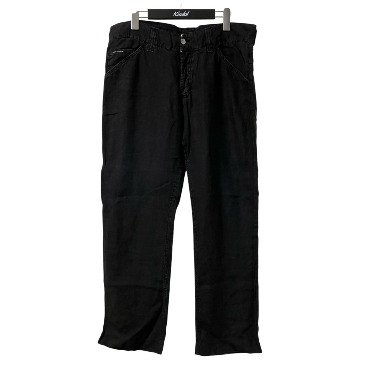 【中古】DOLCE ＆ GABBANA リネンズボン下 黒いこと 大きさ：48 【280526】（ドルチェアンドガッバーナ）