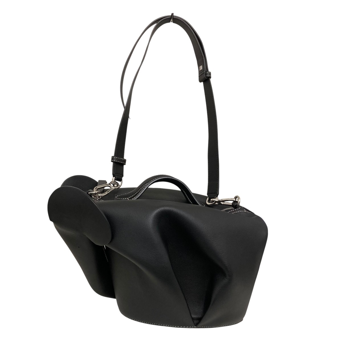 【中古】LOEWE ELEPHANT LARGE BAG 黒いこと 【280526】（ロエベ）