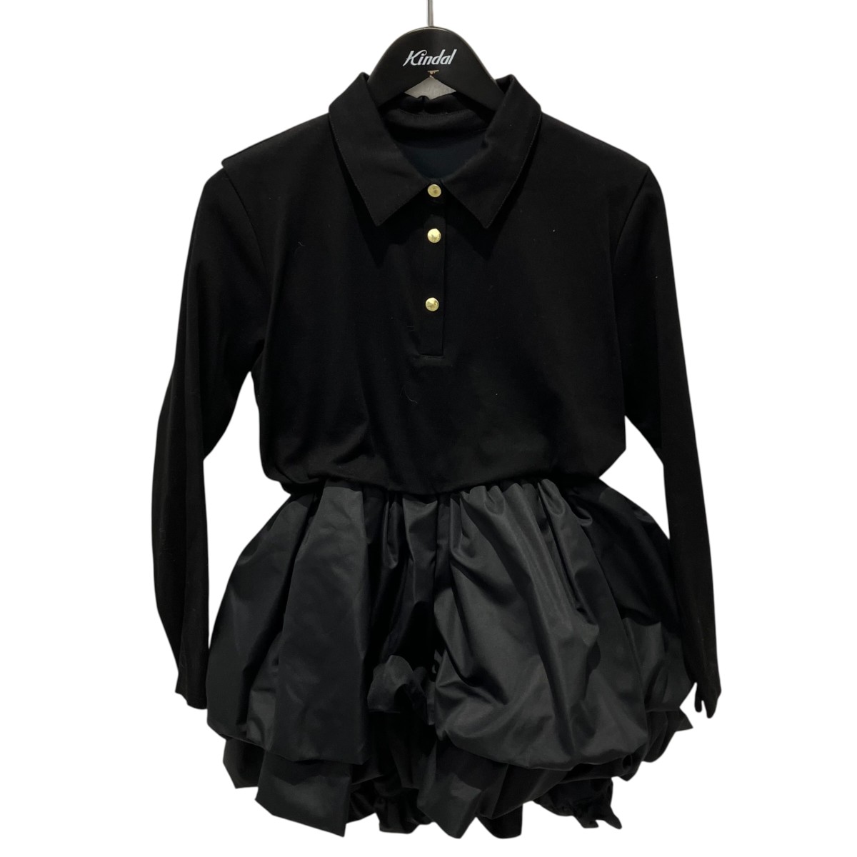 【中古】rosy monster BUBBLE DOCKING TUNIC 上衣トップ 黒いこと 大きさ：Free 【280526】（ロージーモンスター）