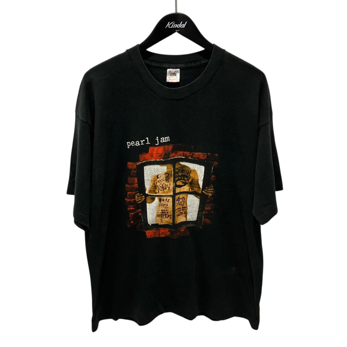【中古】VINTAGE 90s PEARL JAM WINDOW PAIN T-SHIRT プルオーバー 黒いこと 大きさ：XL 【280526】（ヴィンテージ）