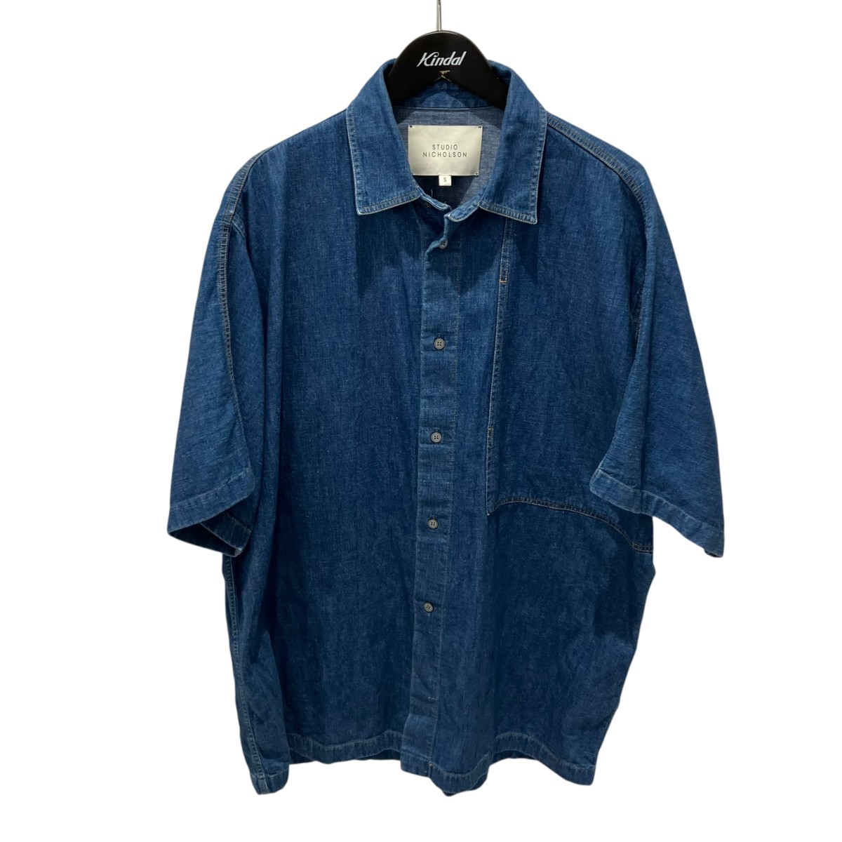 【中古】STUDIO NICHOLSON 半袖ジーンズプルオーバー 半袖プルオーバー 51-10-831010 インディゴ 大きさ：S 【280526】（スタジオニコルソン）