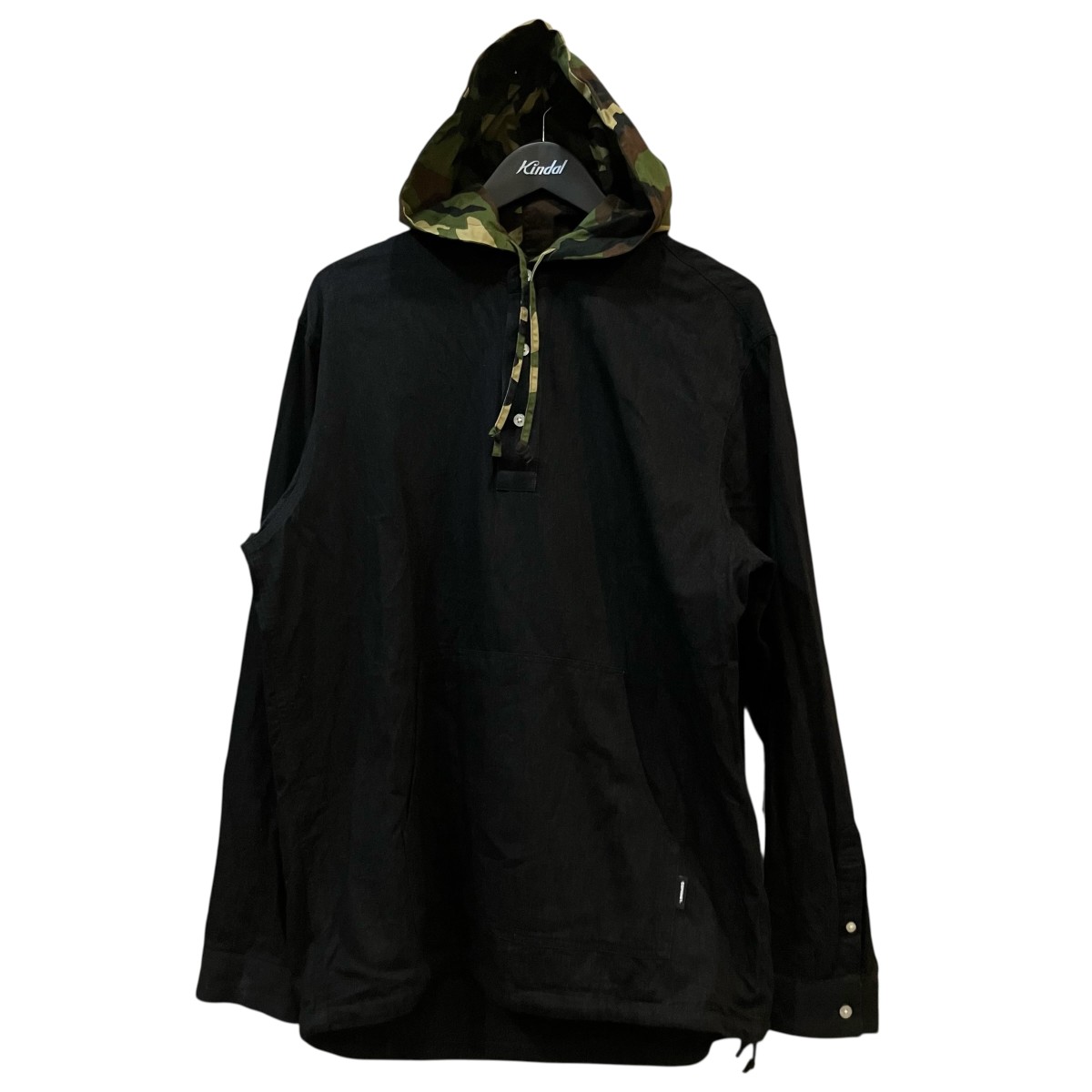 【中古】SOPHNET． 化けの皮柄フーデッドシャツ SOPH 170058 黒いこと×カーキ 大きさ：M 【290526】（ソフネット）
