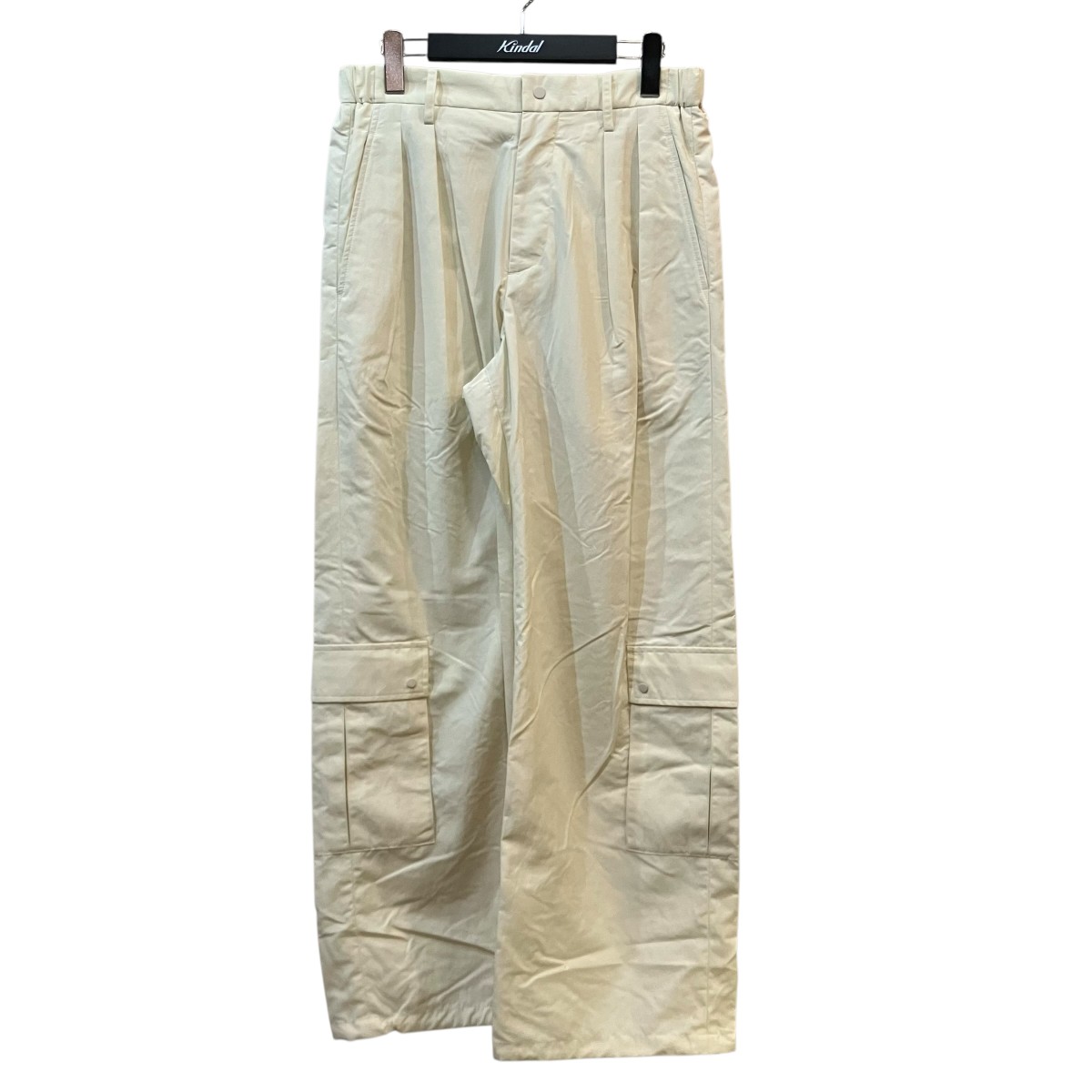 【中古】IRENISA 25SS 「TWO TUCKS WIDE CARGO PANTS」 ワイドカーゴパンツ IH 25SS P040 KM 象牙色 大きさ：2 【290526】（イレニサ）