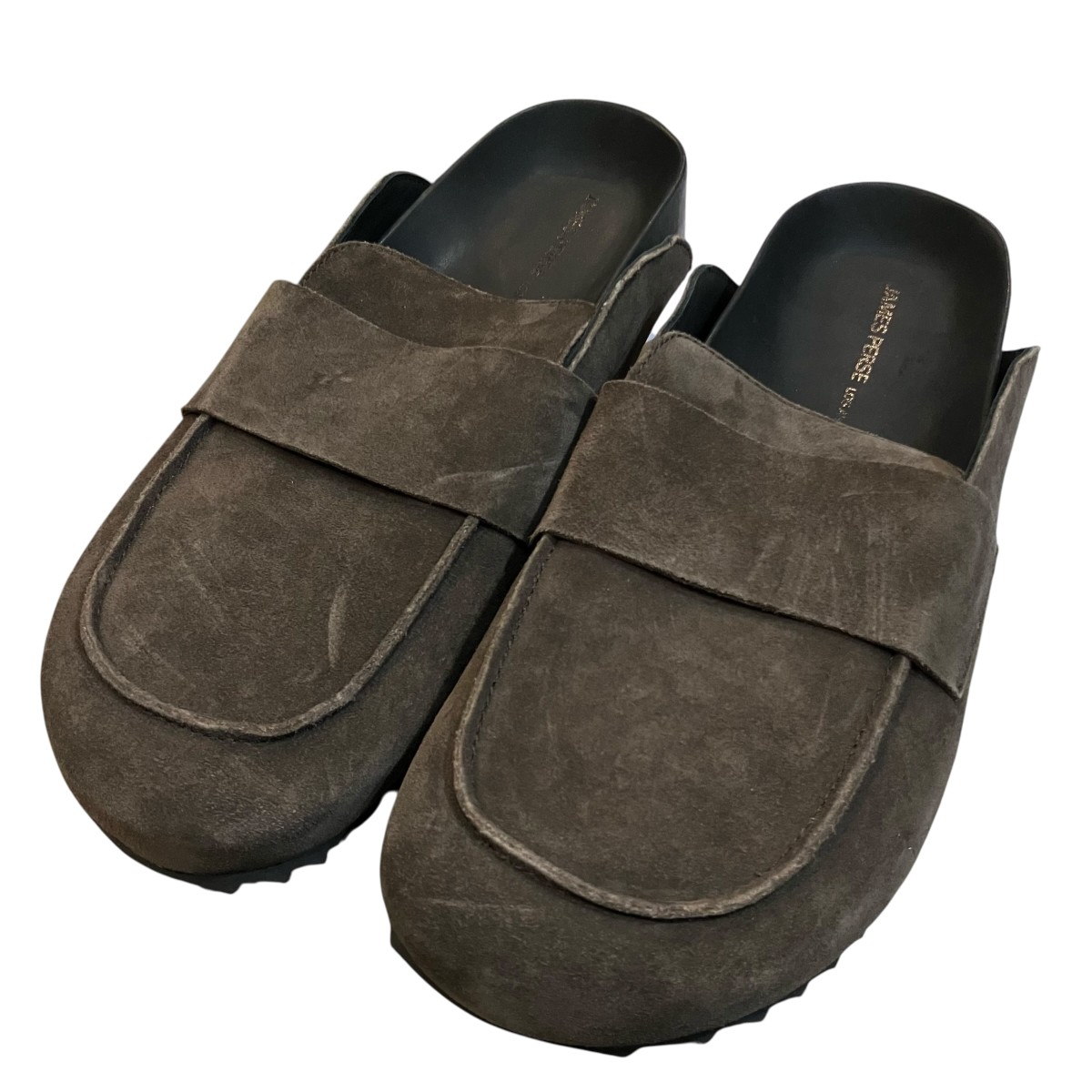 【中古】JAMES PERSE スエードスリッポンローファー 赤銅色 大いさ：41(26コマーシャル) 【290526】（ジェームス蝦蟇口）