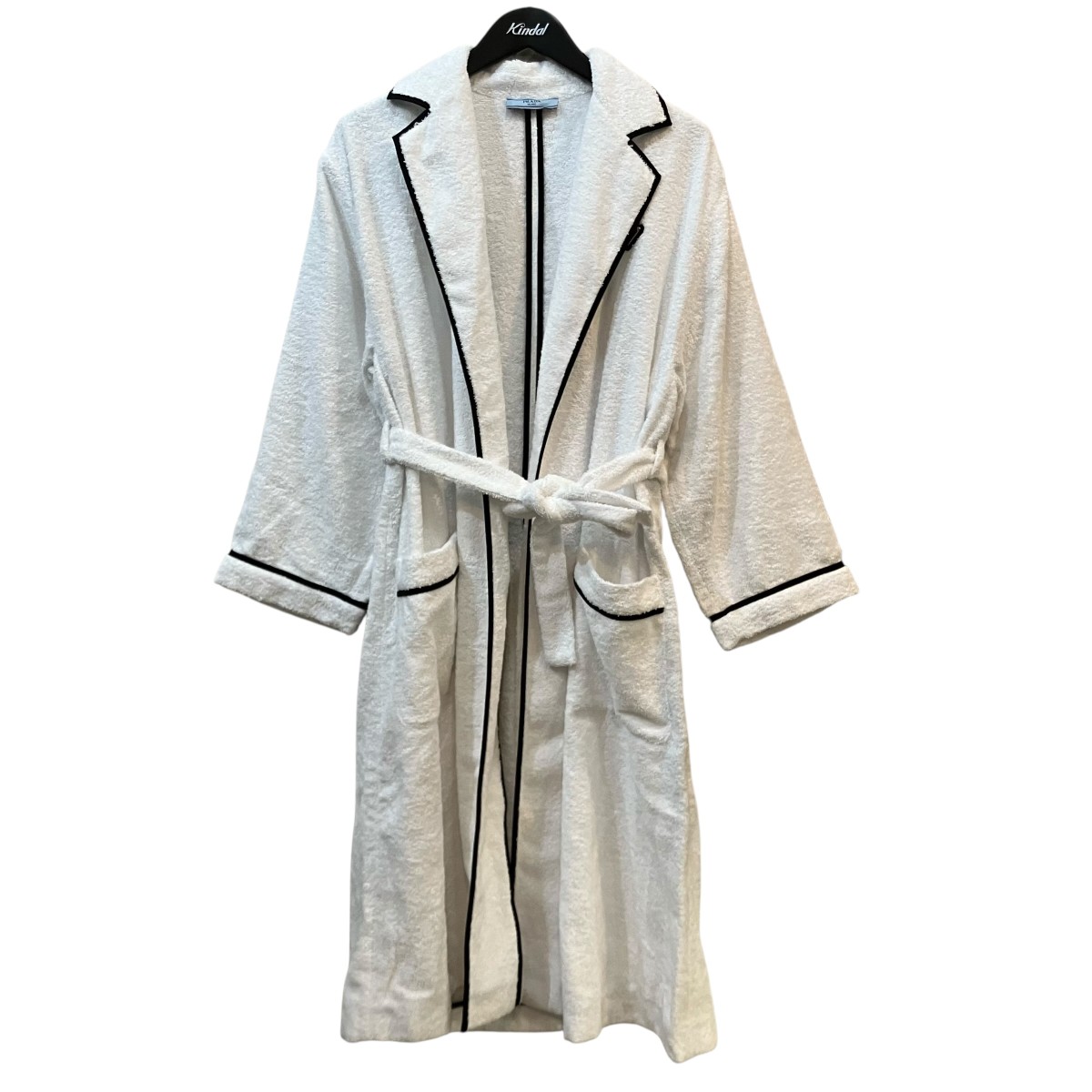 【中古】PRADA ロゴプレートテリークロスローブガウン P292E 白いこと 大きさ：XS 【290526】（プラダ）