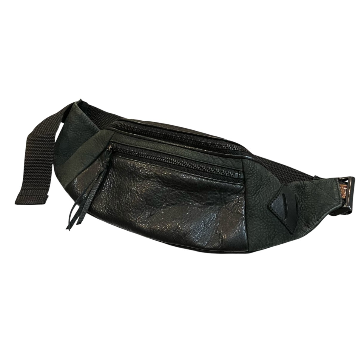 【中古】\u003cBR\u003eMR．OLIVE\u003cBR\u003eレザーウエストバッグ 黒いこと\u003cBR\u003e【必要経費思いかえす】