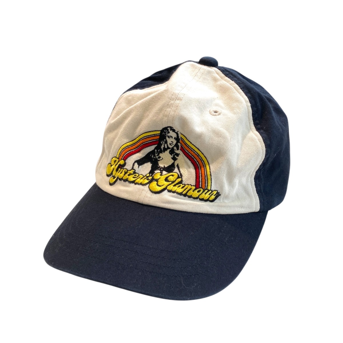 【中古】Hysteric Glamour HG RAINBOW刺しゅう 旗がしら 02251QH06 ダークネイビー 大きさ：無償性大きさ 【290526】（ヒステリックグラマー）