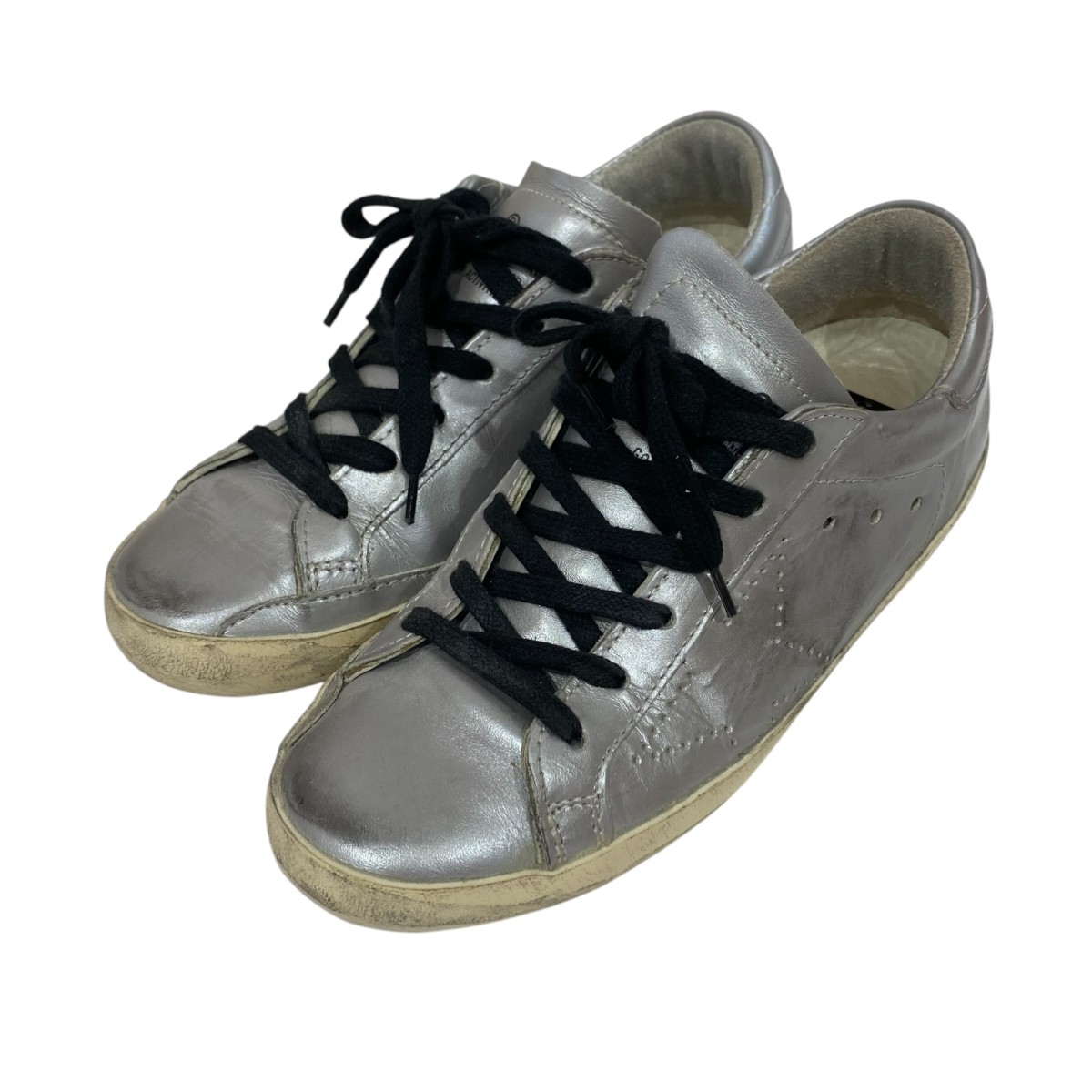 【中古】GOLDEN GOOSE 産業スニーカー しろがね色 大いさ：36 【280526】（ゴールデングース）