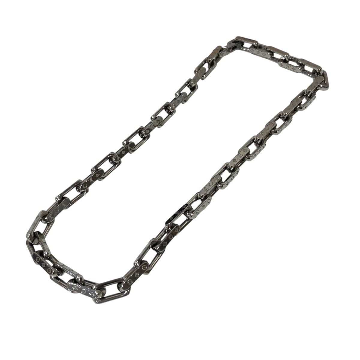 【中古】LOUIS VUITTON コリエ チェーン店 モノグラム M00307 ｺﾘｴ ﾁｪｰﾝ ﾓﾉｸﾞﾗﾑ しろがね色 【280526】（ルイヴィトン）