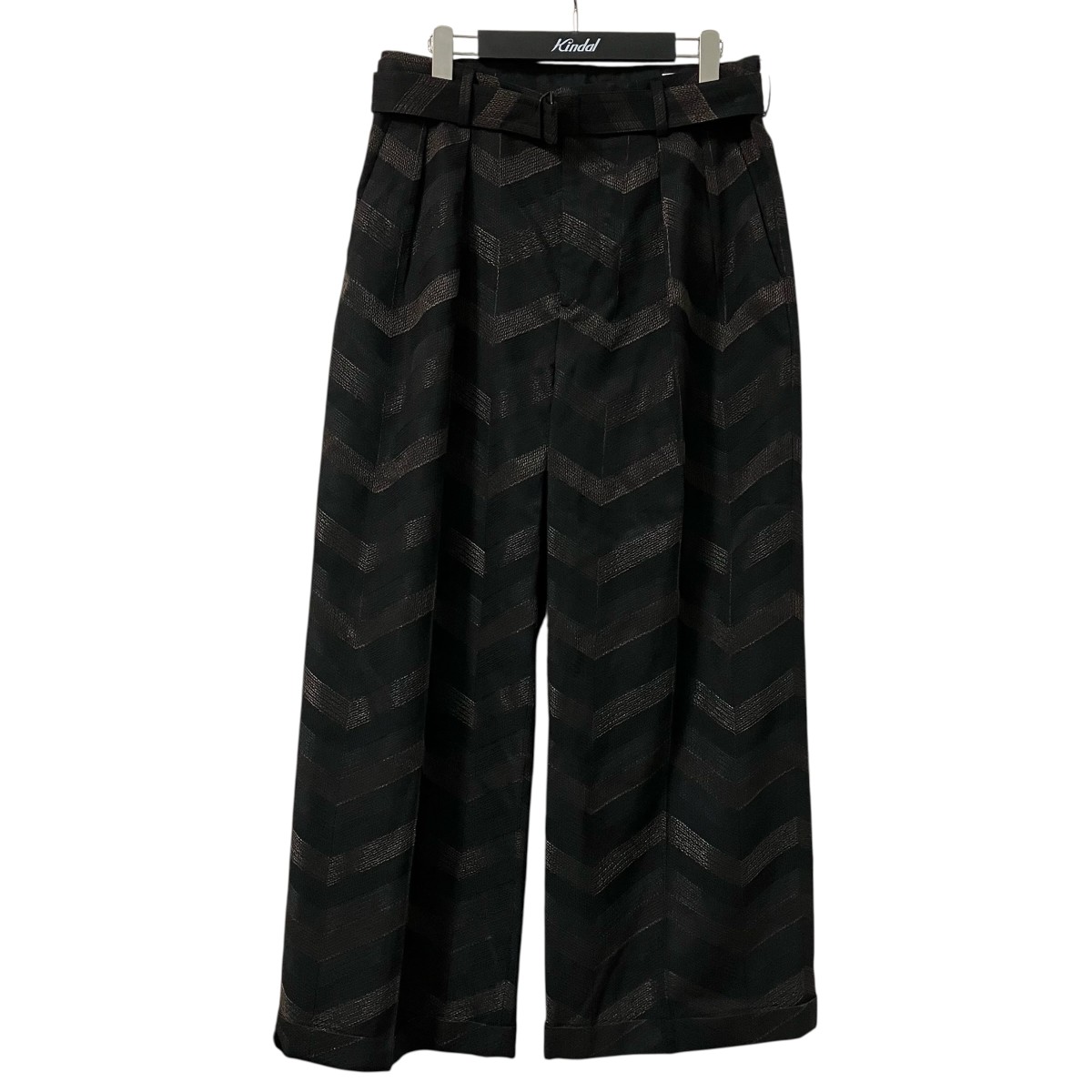 【中古】IRENISA 24SS BUGGY TROUSERS ストレートパンツ IH 24SS P029 NS ブラック×ブラウン サイズ:2 【290526】(イレニサ)|ブランド古着のカインドオル