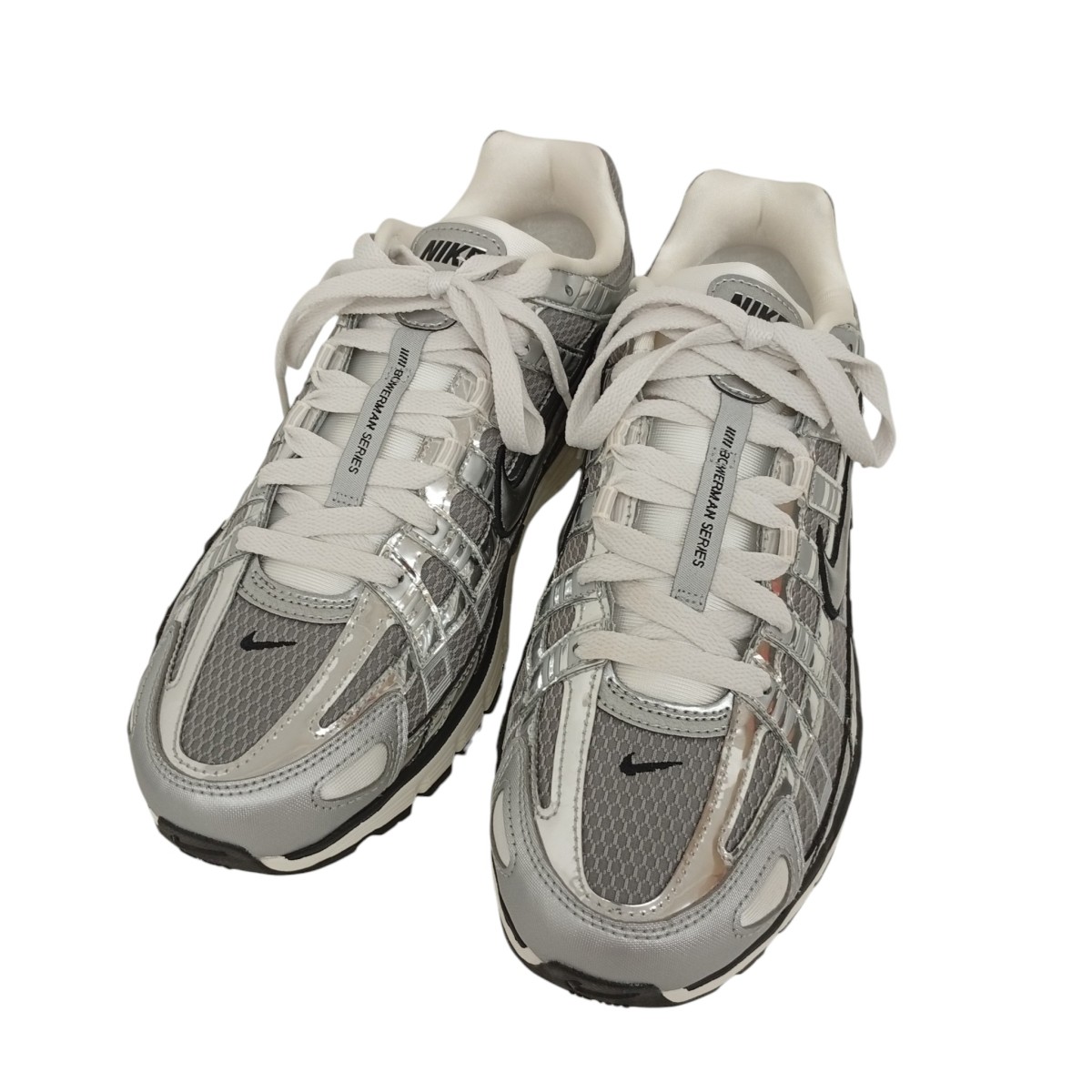 【中古】NIKE P-6000 スニーカー CN0149-001 しろがね色 大いさ：27.5糎 【290526】（ナイキ）