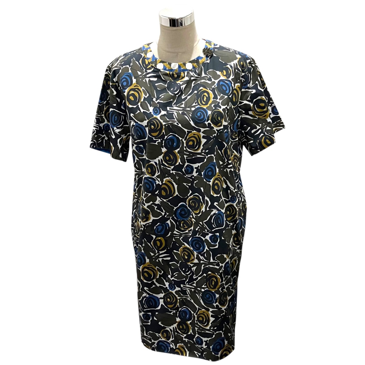 【中古】’S Max Mara 総柄衣装 922604086 赤銅色×青色 大きさ：42 【290526】（エスマックスマーラ）