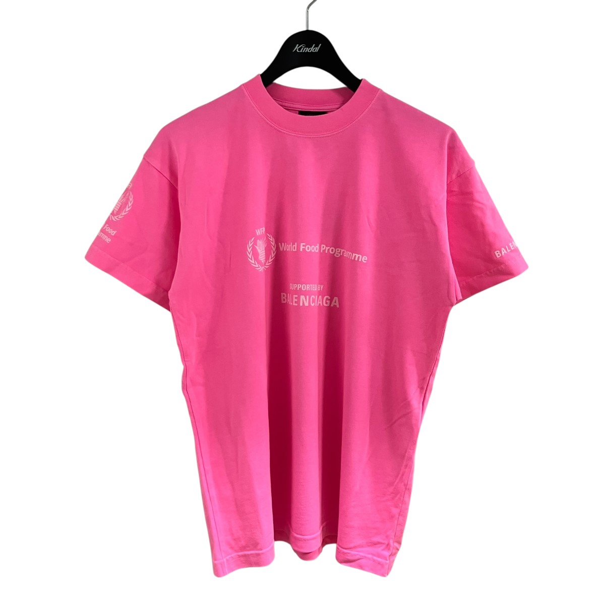 【中古】BALENCIAGA ロゴタイプ刷り上げるプルオーバー サクラ色 大きさ：XS 【290526】（バレンシアガ）