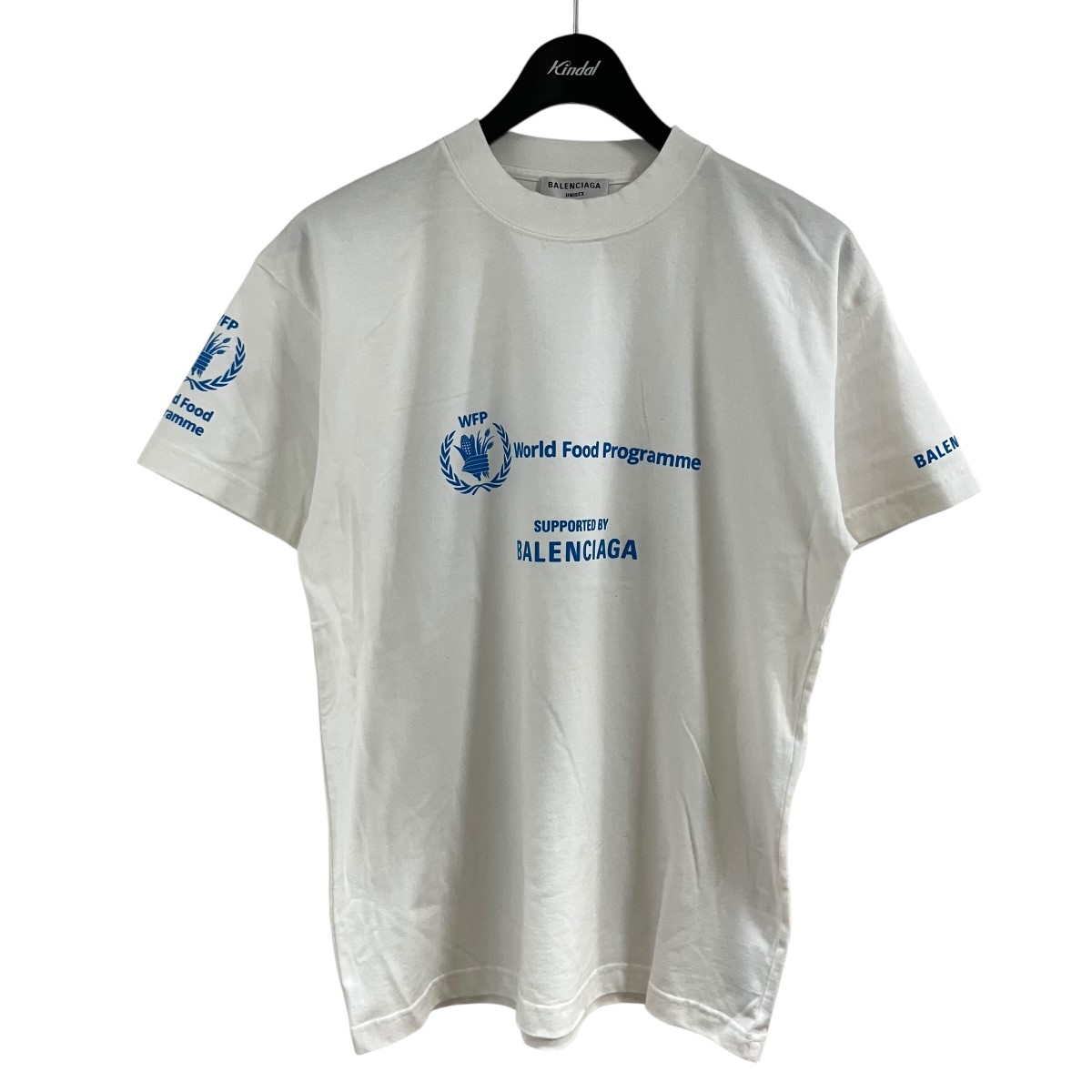 【中古】BALENCIAGA ロゴタイプ刷り上げるプルオーバー 白いこと 大きさ：XS 【290526】（バレンシアガ）